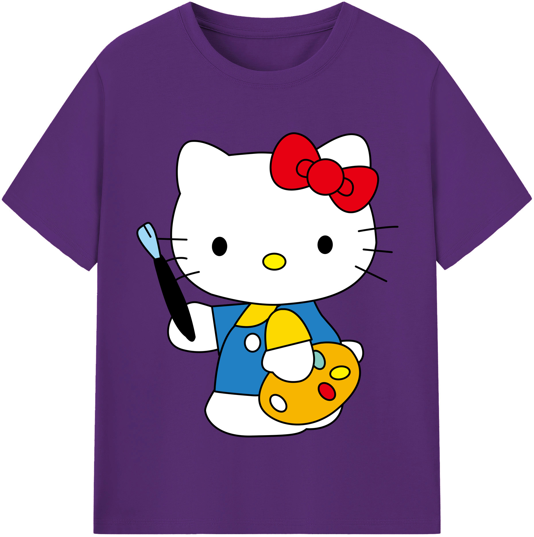 （画像用） Hello Kitty ハローキティ 綿100％半袖Tシャツ（フロントプリント）