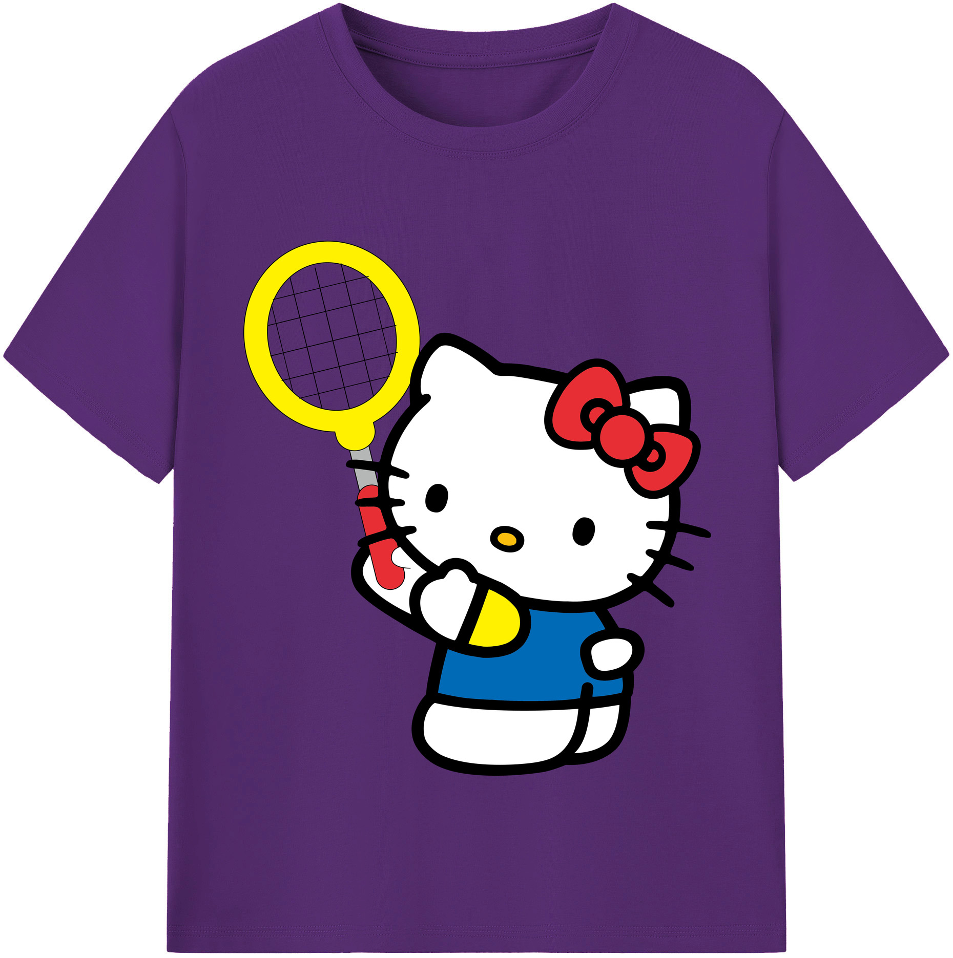 （画像用） Hello Kitty ハローキティ 綿100％半袖Tシャツ（フロントプリント）
