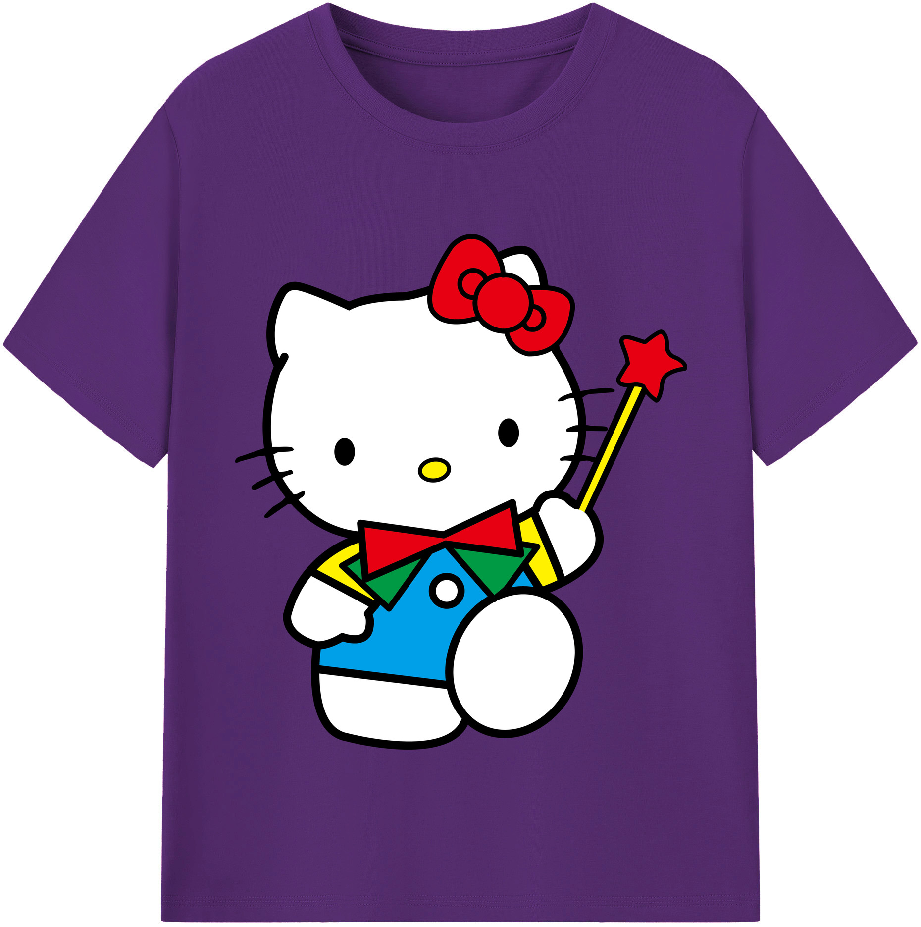 （画像用） Hello Kitty ハローキティ 綿100％半袖Tシャツ（フロントプリント）