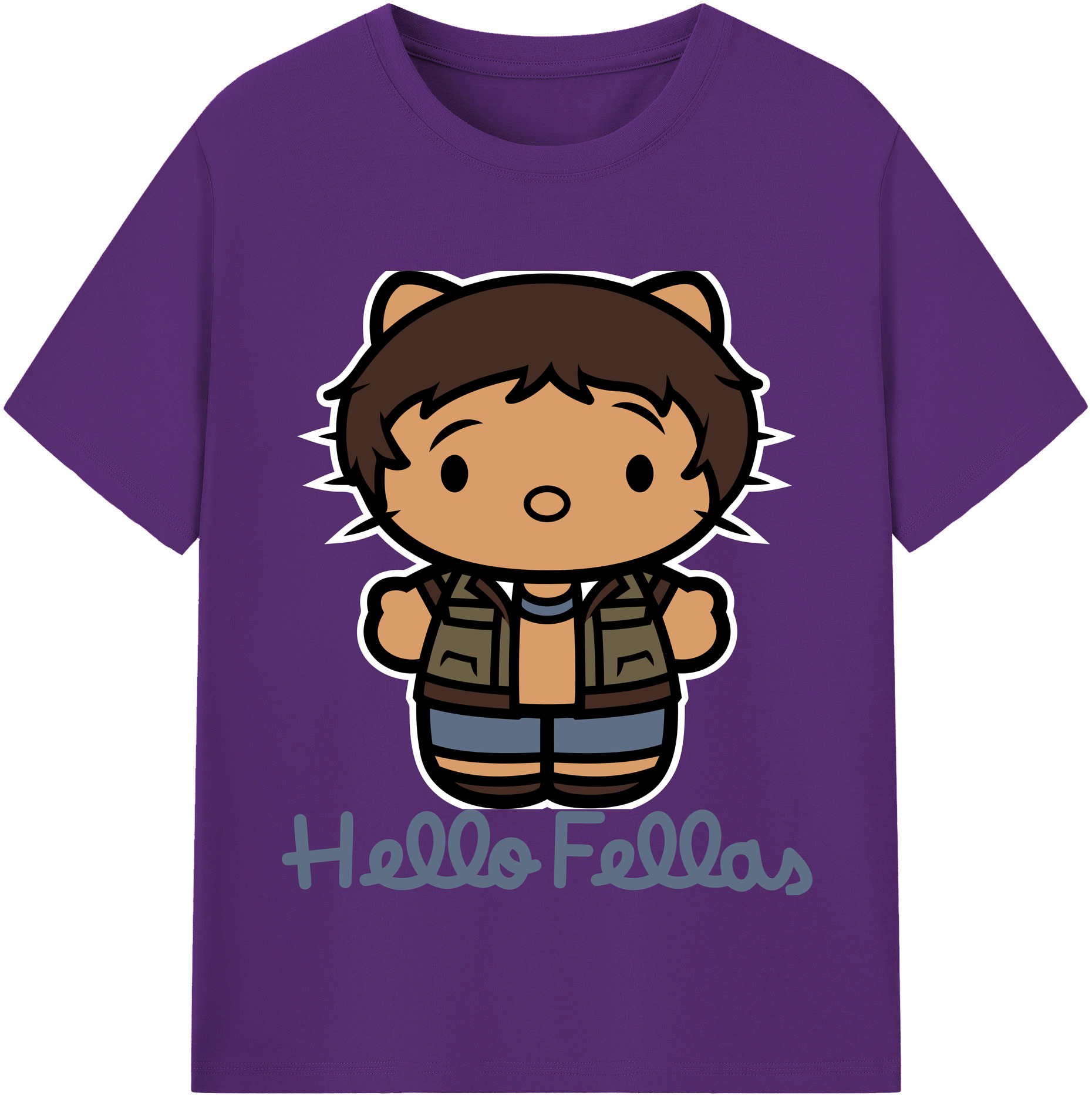 （画像用） Hello Kitty ハローキティ 綿100％半袖Tシャツ（フロントプリント）