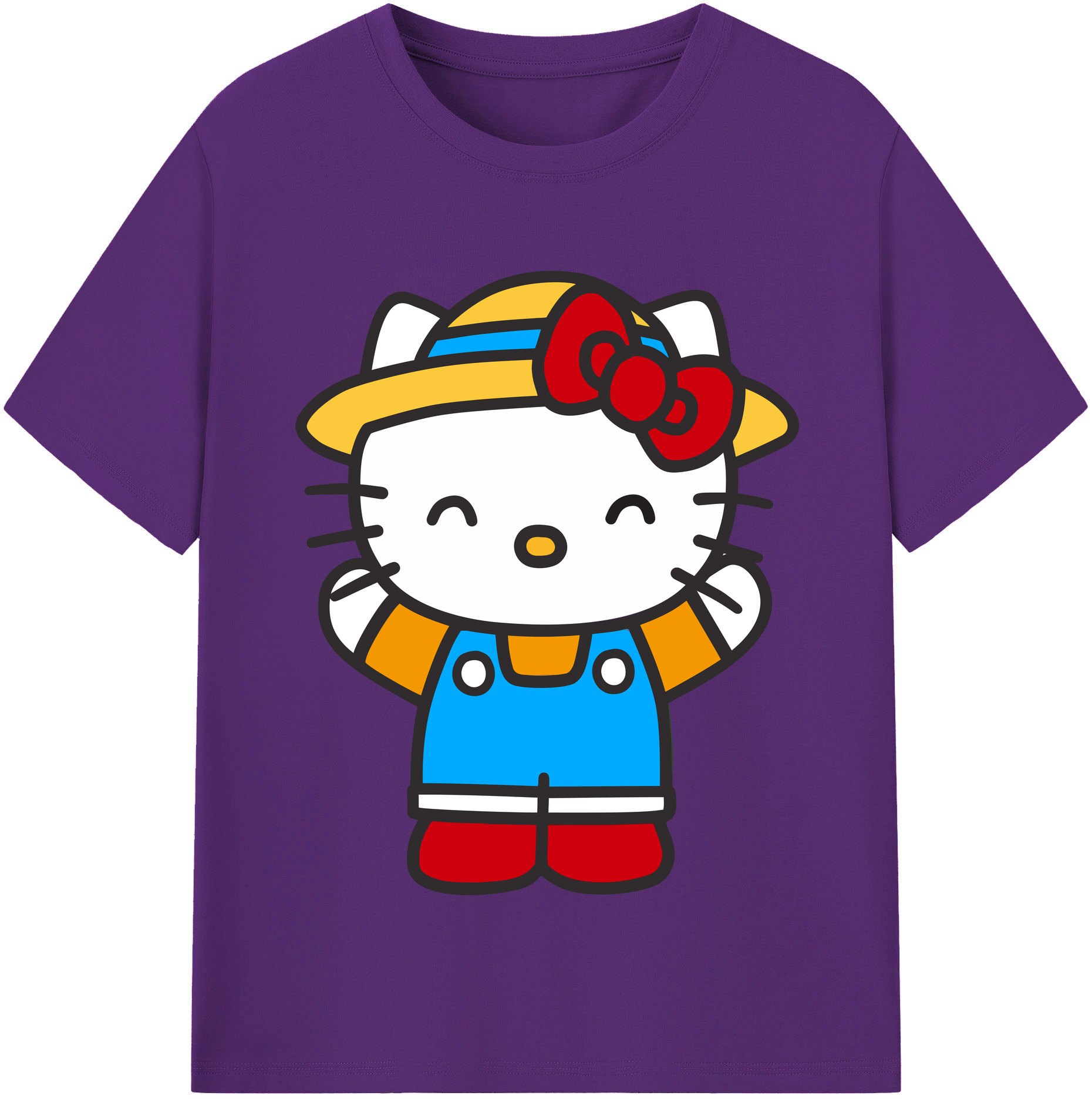 （画像用） Hello Kitty ハローキティ 綿100％半袖Tシャツ（フロントプリント）