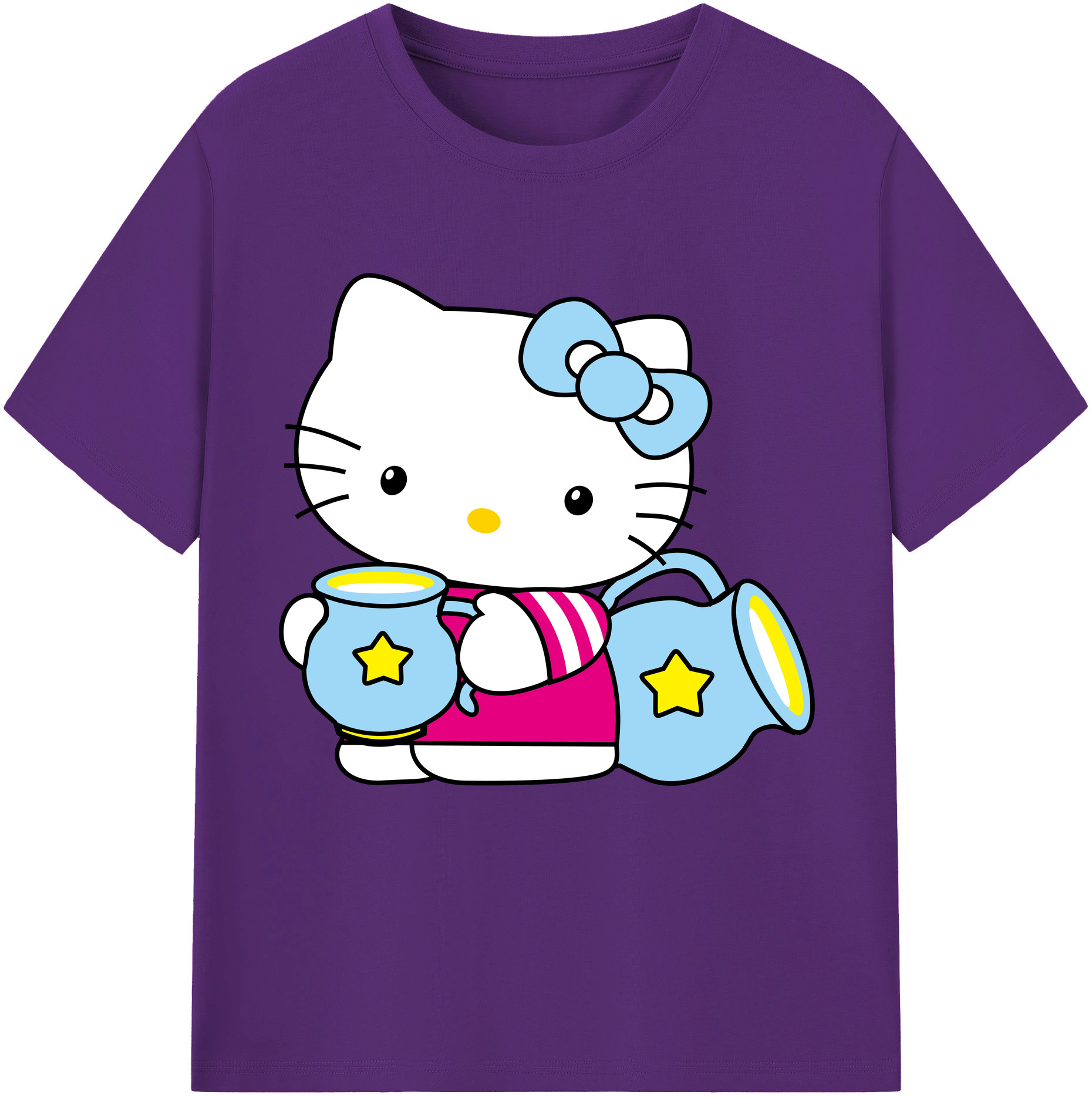 （画像用） Hello Kitty ハローキティ 綿100％半袖Tシャツ（フロントプリント）