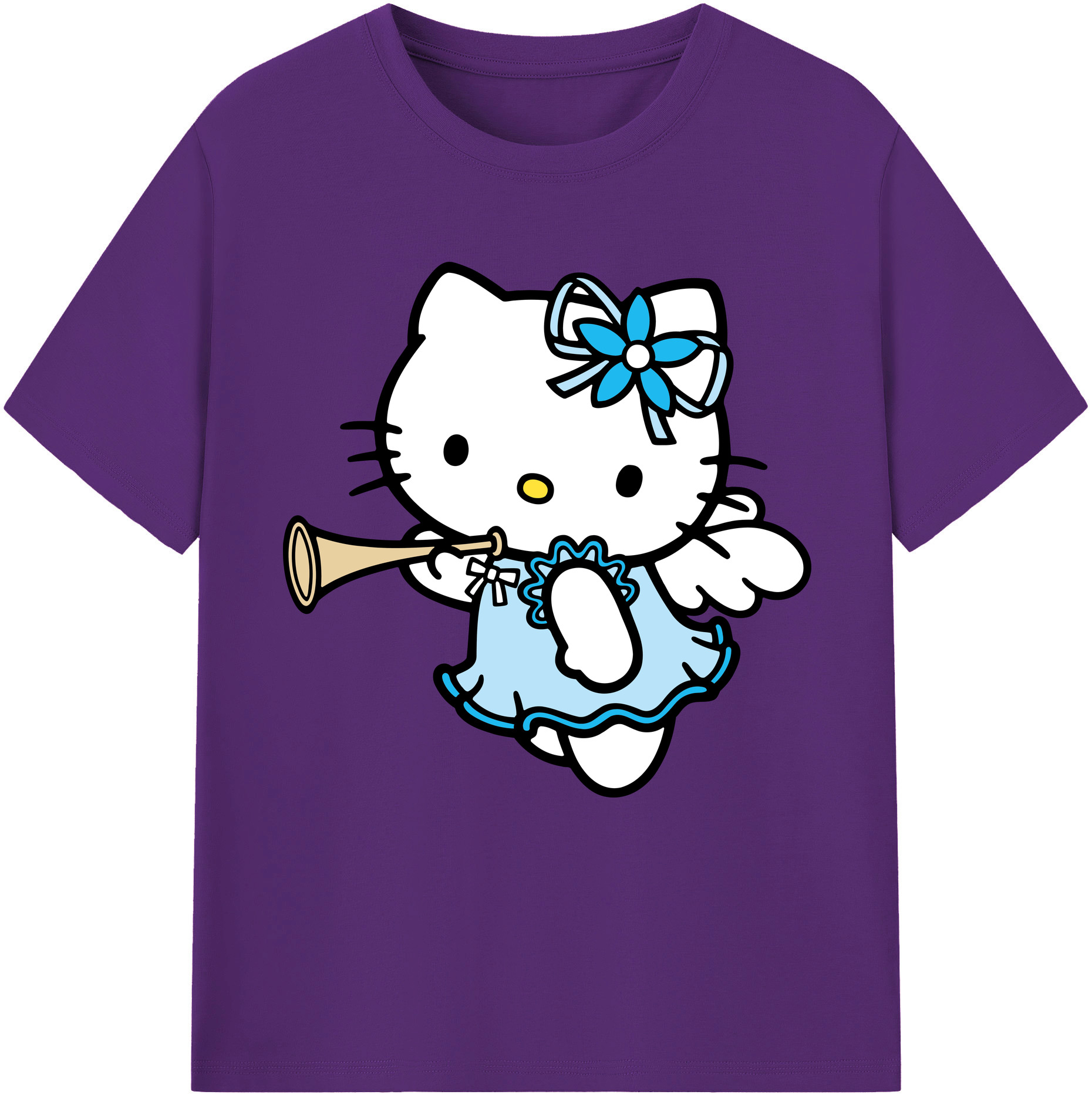 （画像用） Hello Kitty ハローキティ 綿100％半袖Tシャツ（フロントプリント）