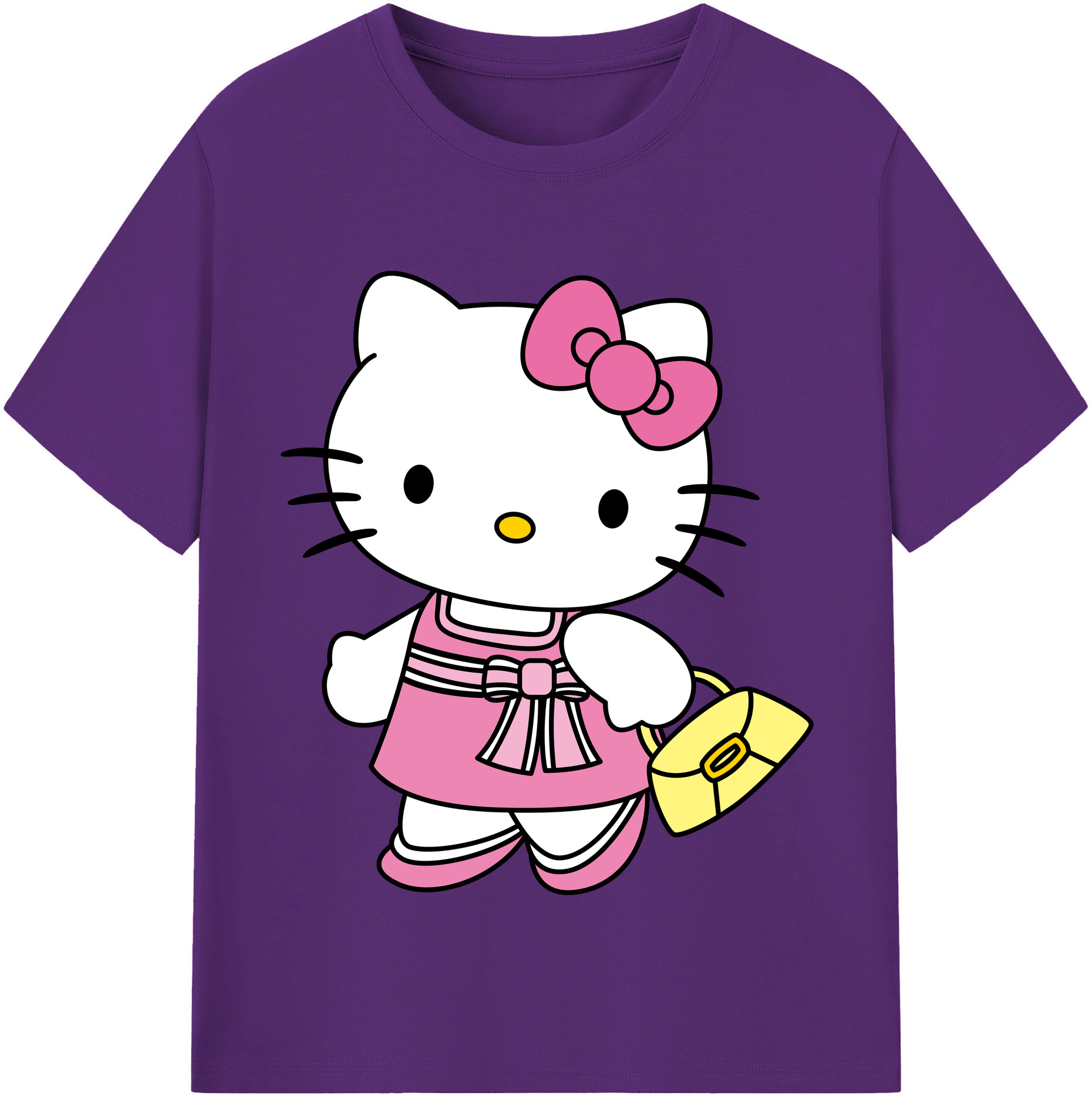 （画像用） Hello Kitty ハローキティ 綿100％半袖Tシャツ（フロントプリント）