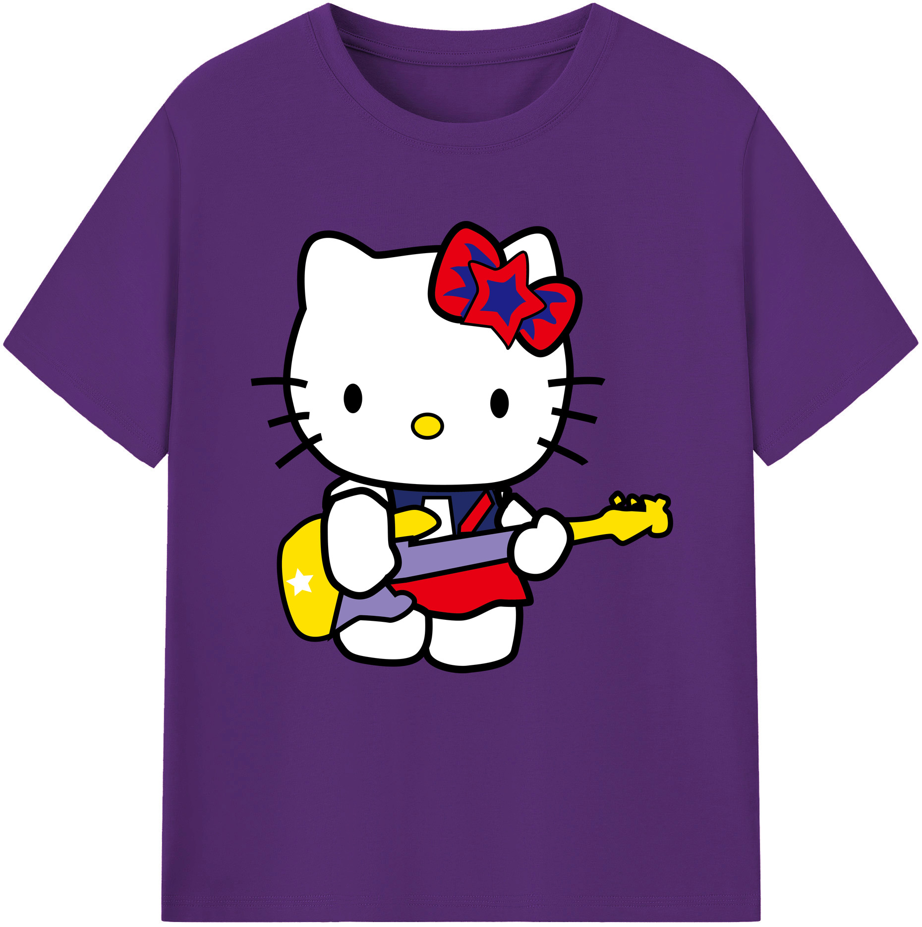 （画像用） Hello Kitty ハローキティ 綿100％半袖Tシャツ（フロントプリント）
