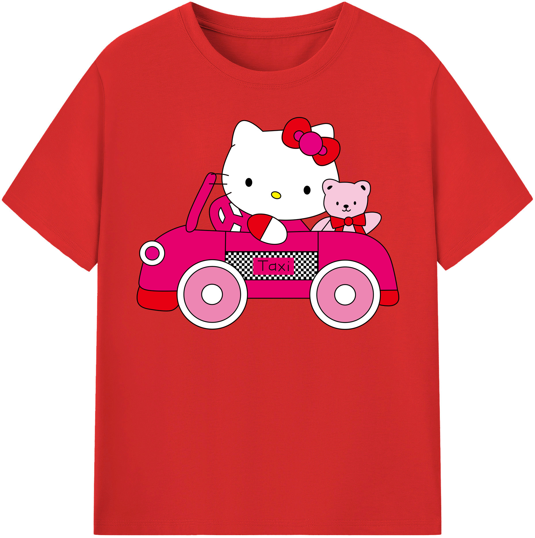（画像用） Hello Kitty ハローキティ 綿100％半袖Tシャツ（フロントプリント）
