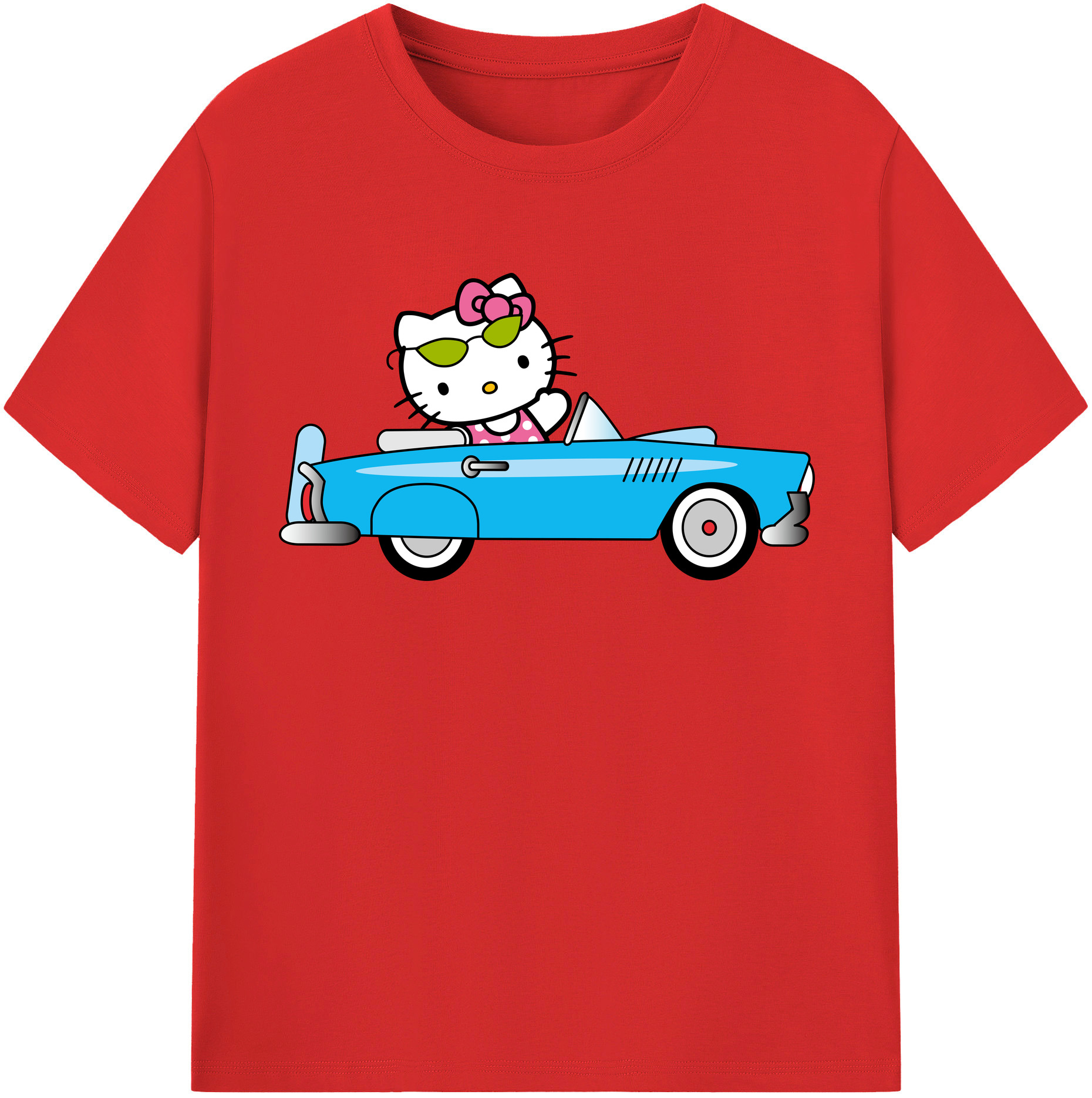 （画像用） Hello Kitty ハローキティ 綿100％半袖Tシャツ（フロントプリント）