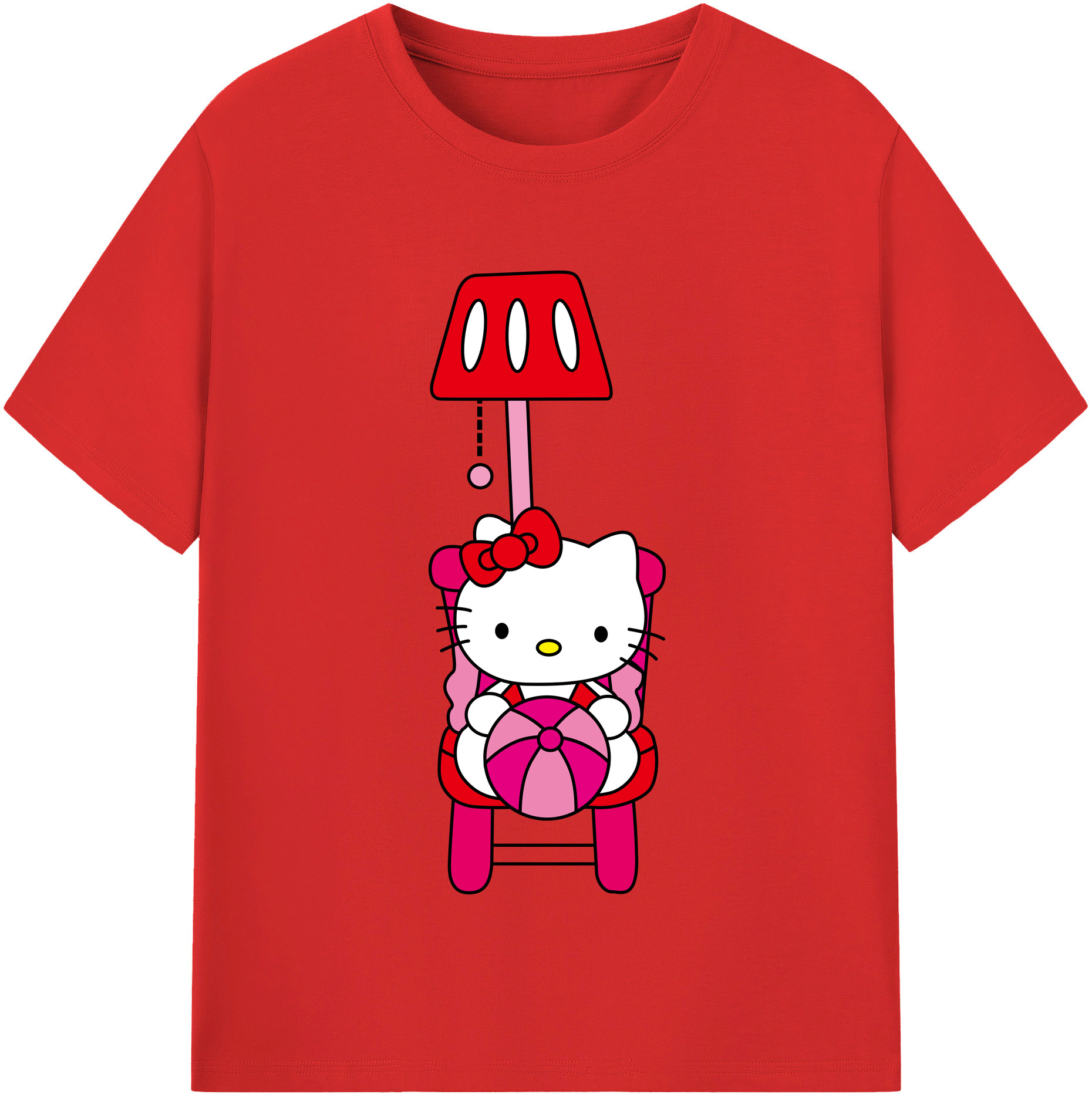 （画像用） Hello Kitty ハローキティ 綿100％半袖Tシャツ（フロントプリント）
