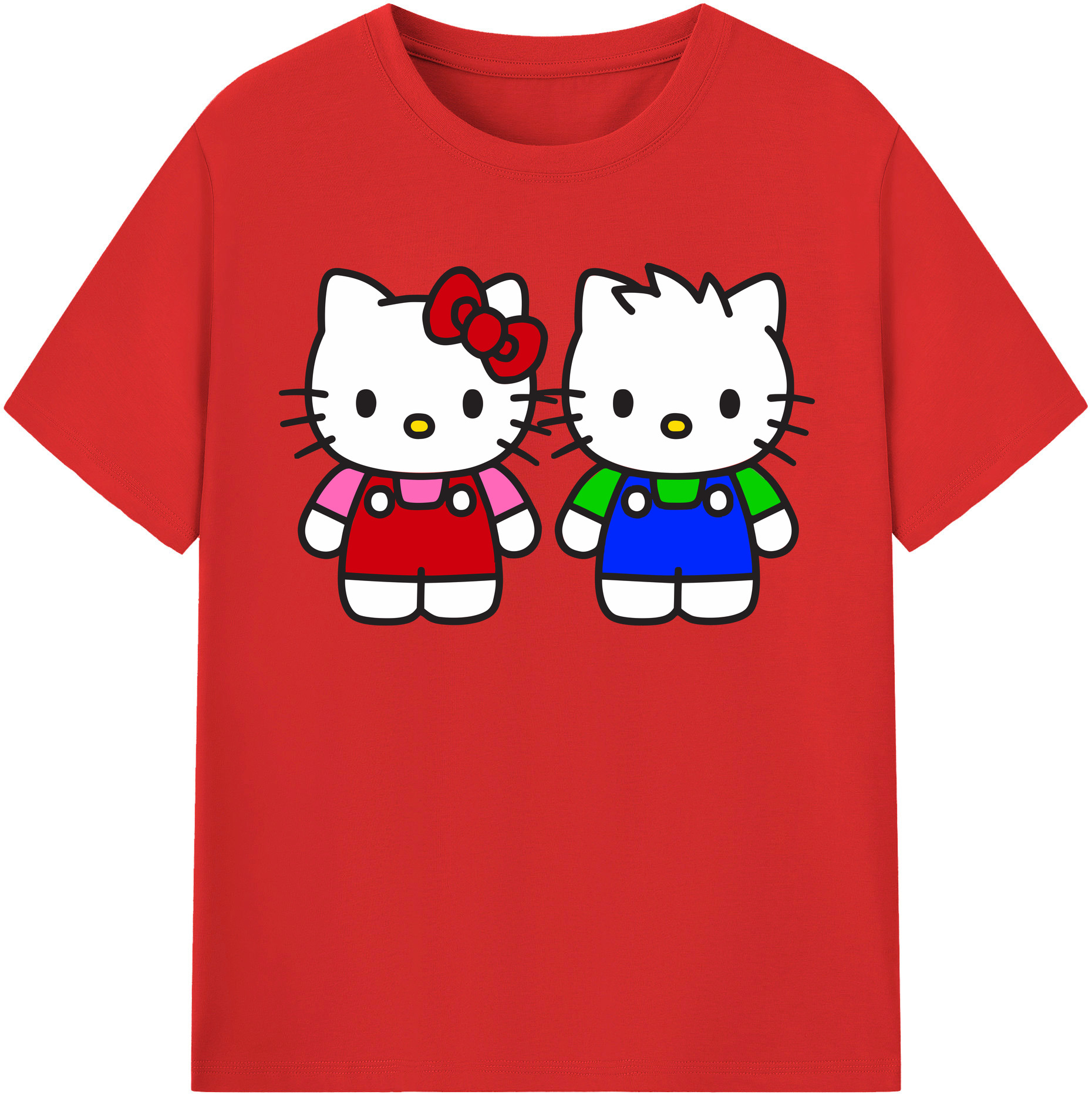 （画像用） Hello Kitty ハローキティ 綿100％半袖Tシャツ（フロントプリント）