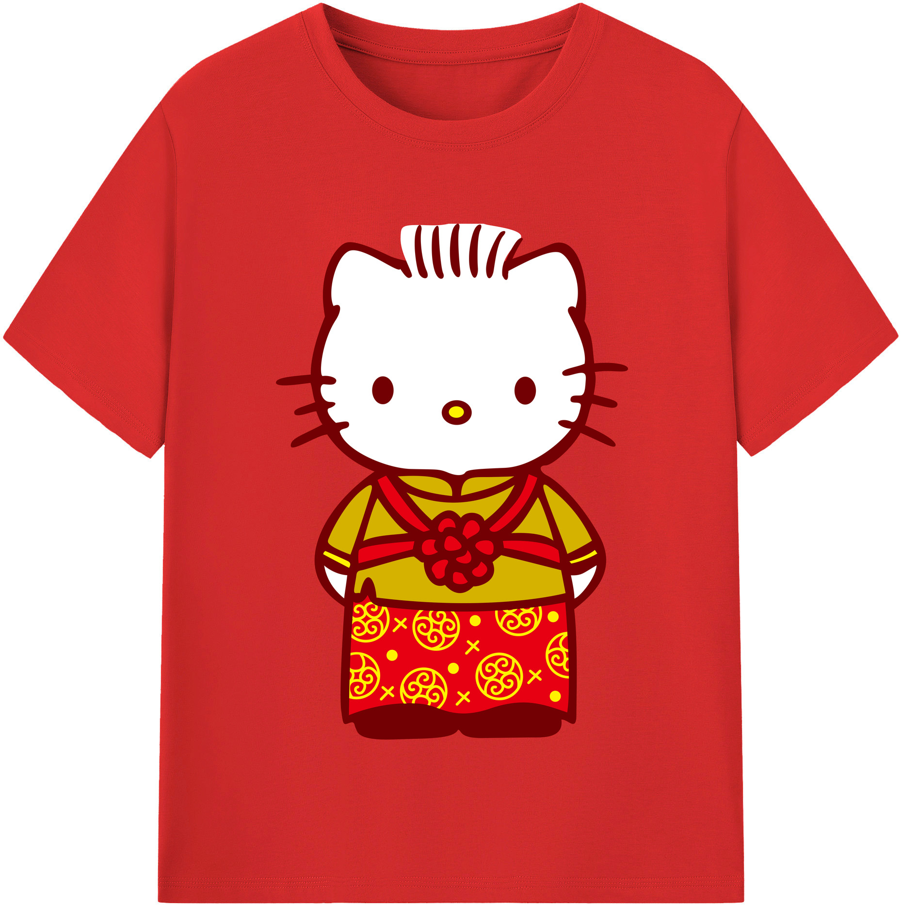 （画像用） Hello Kitty ハローキティ 綿100％半袖Tシャツ（フロントプリント）