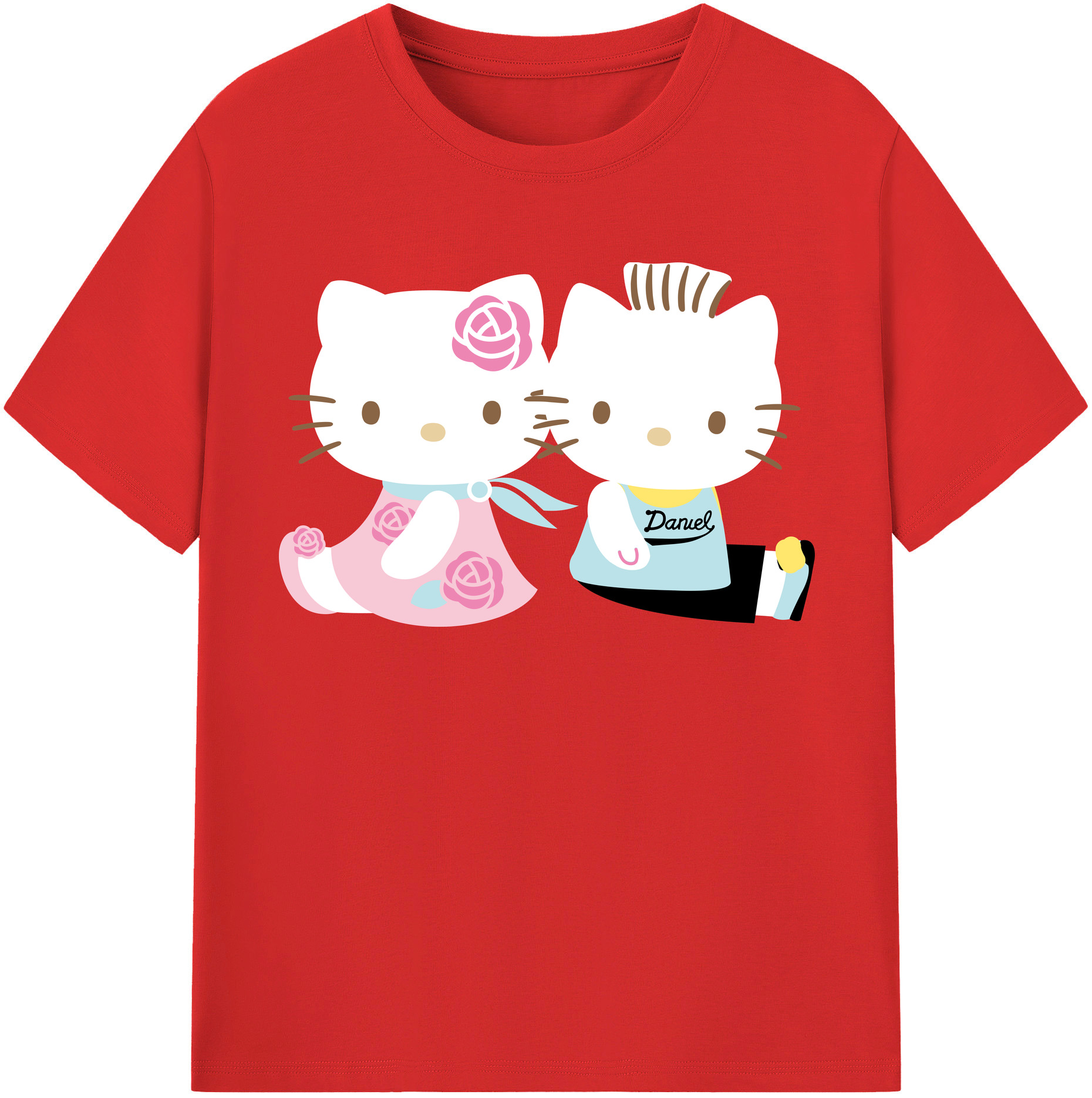 （画像用） Hello Kitty ハローキティ 綿100％半袖Tシャツ（フロントプリント）