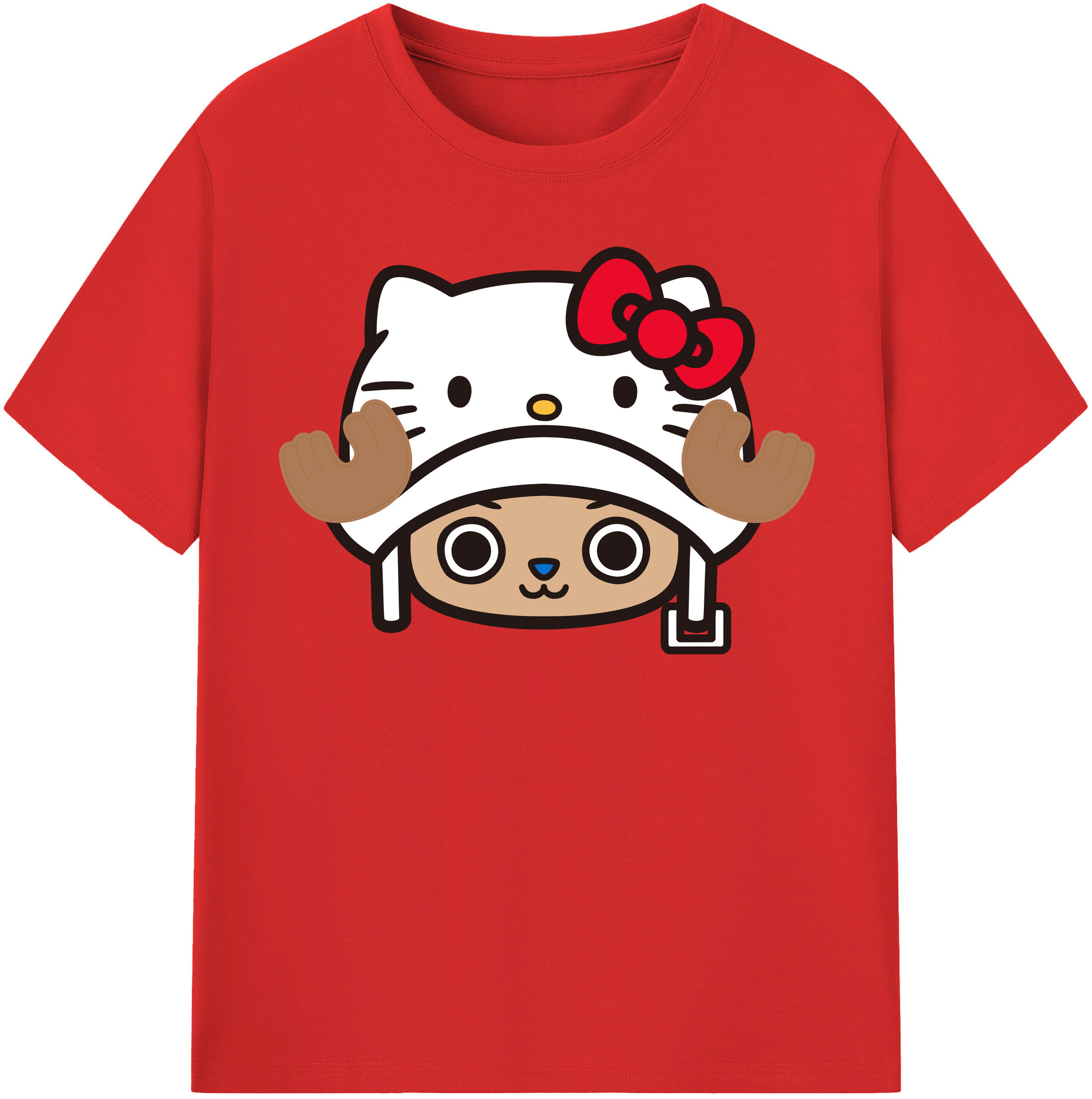 （画像用） Hello Kitty ハローキティ 綿100％半袖Tシャツ（フロントプリント）