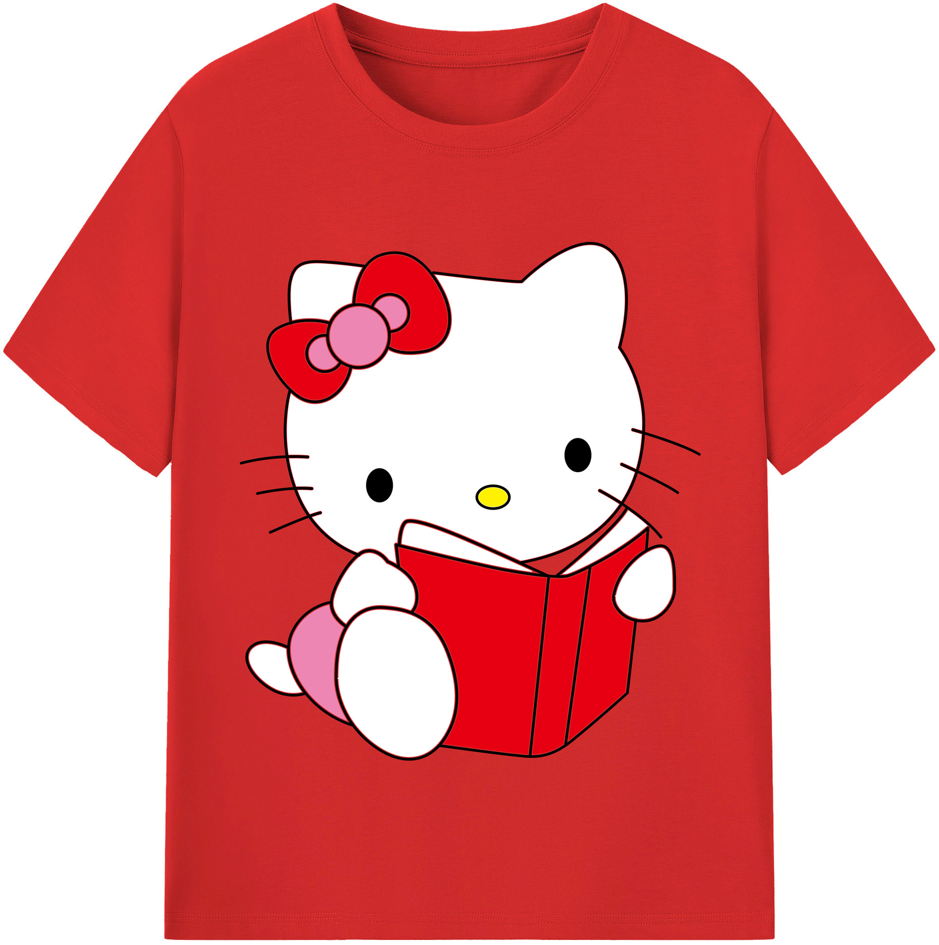 （画像用） Hello Kitty ハローキティ 綿100％半袖Tシャツ（フロントプリント）