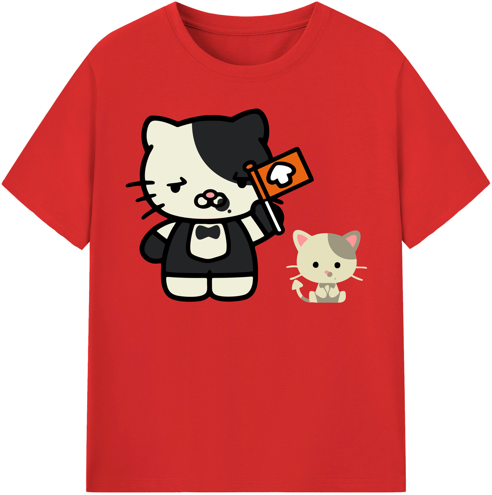 （画像用） Hello Kitty ハローキティ 綿100％半袖Tシャツ（フロントプリント）