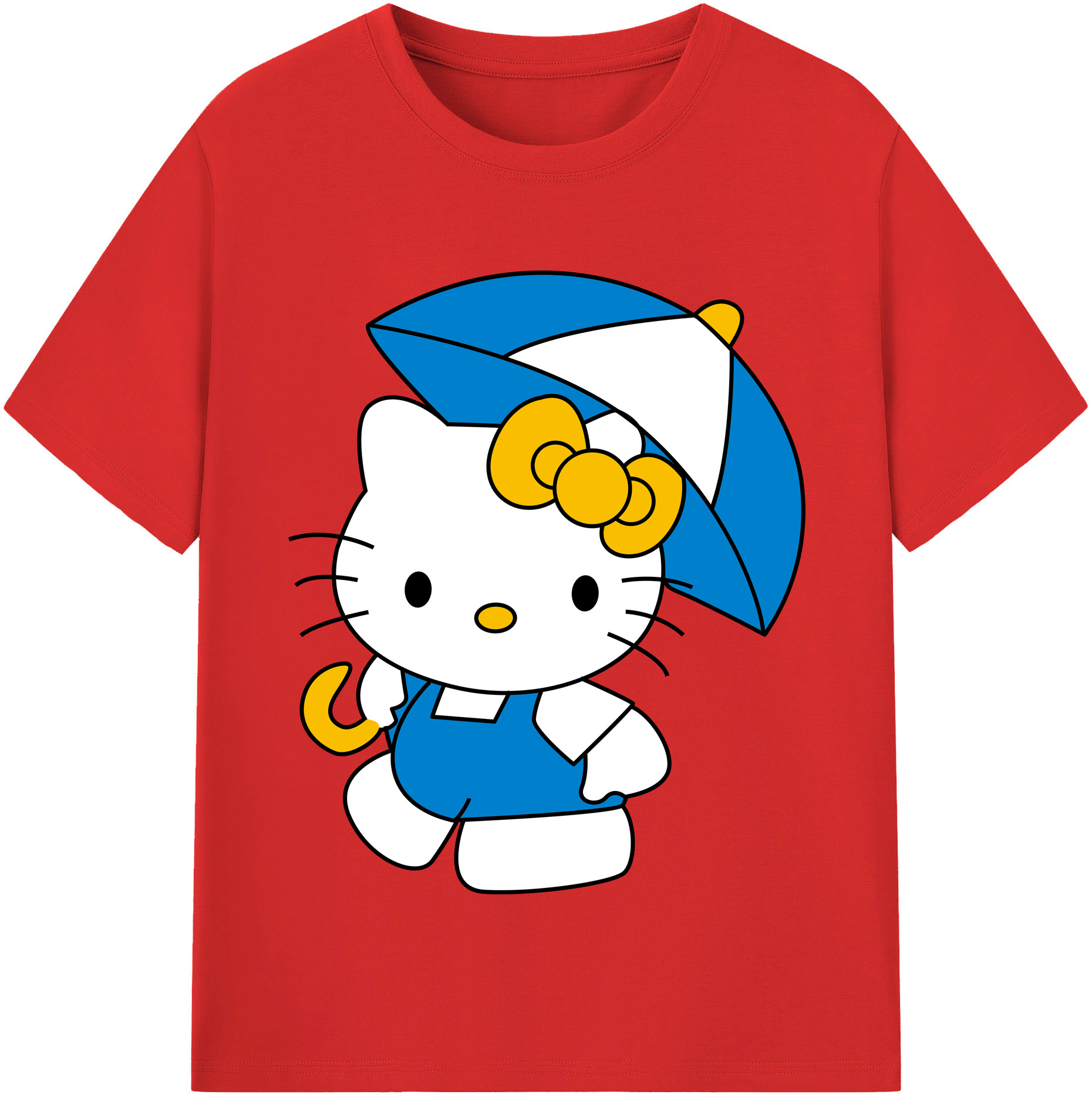 （画像用） Hello Kitty ハローキティ 綿100％半袖Tシャツ（フロントプリント）