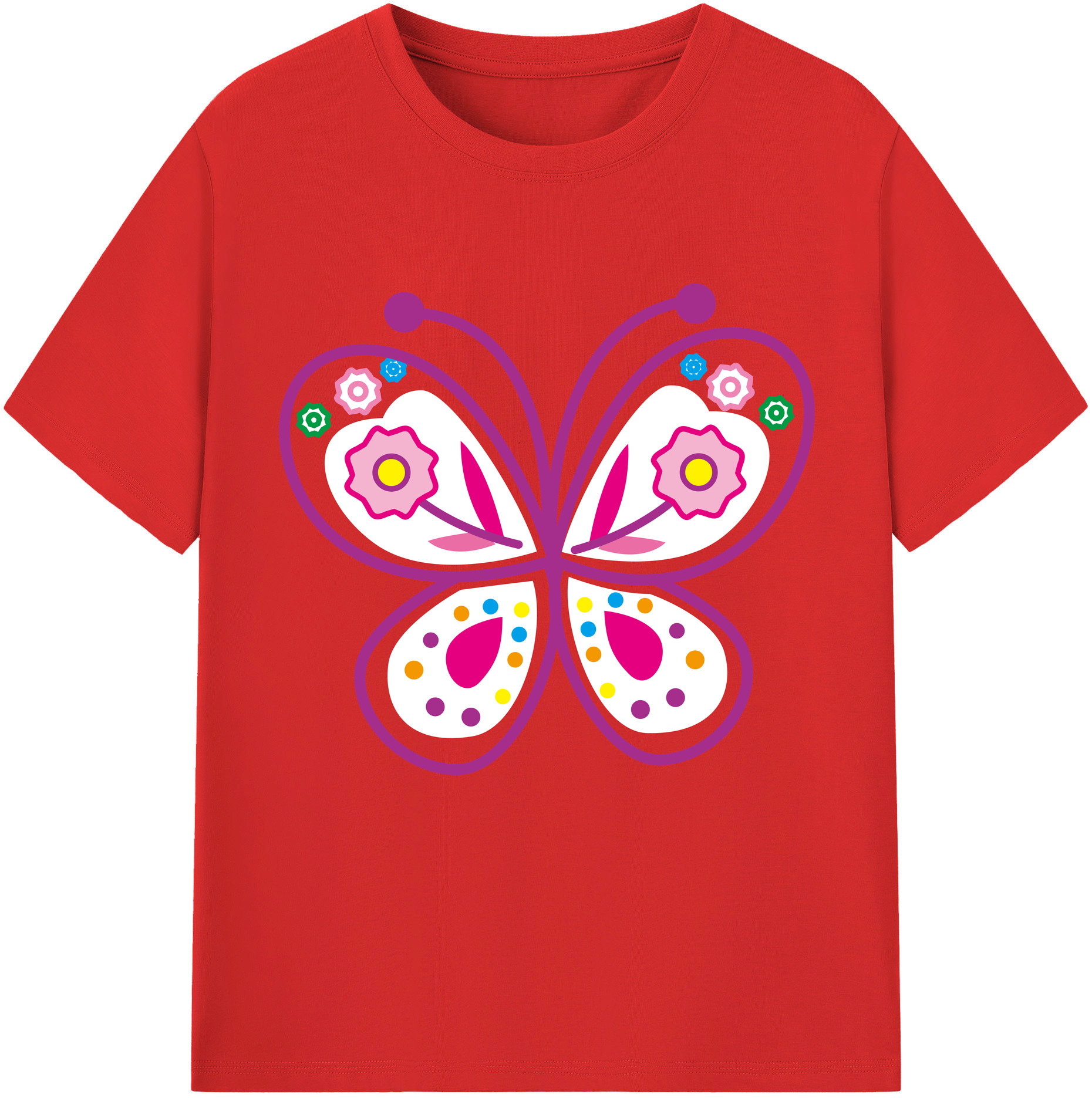 （画像用） Hello Kitty ハローキティ 綿100％半袖Tシャツ（フロントプリント）