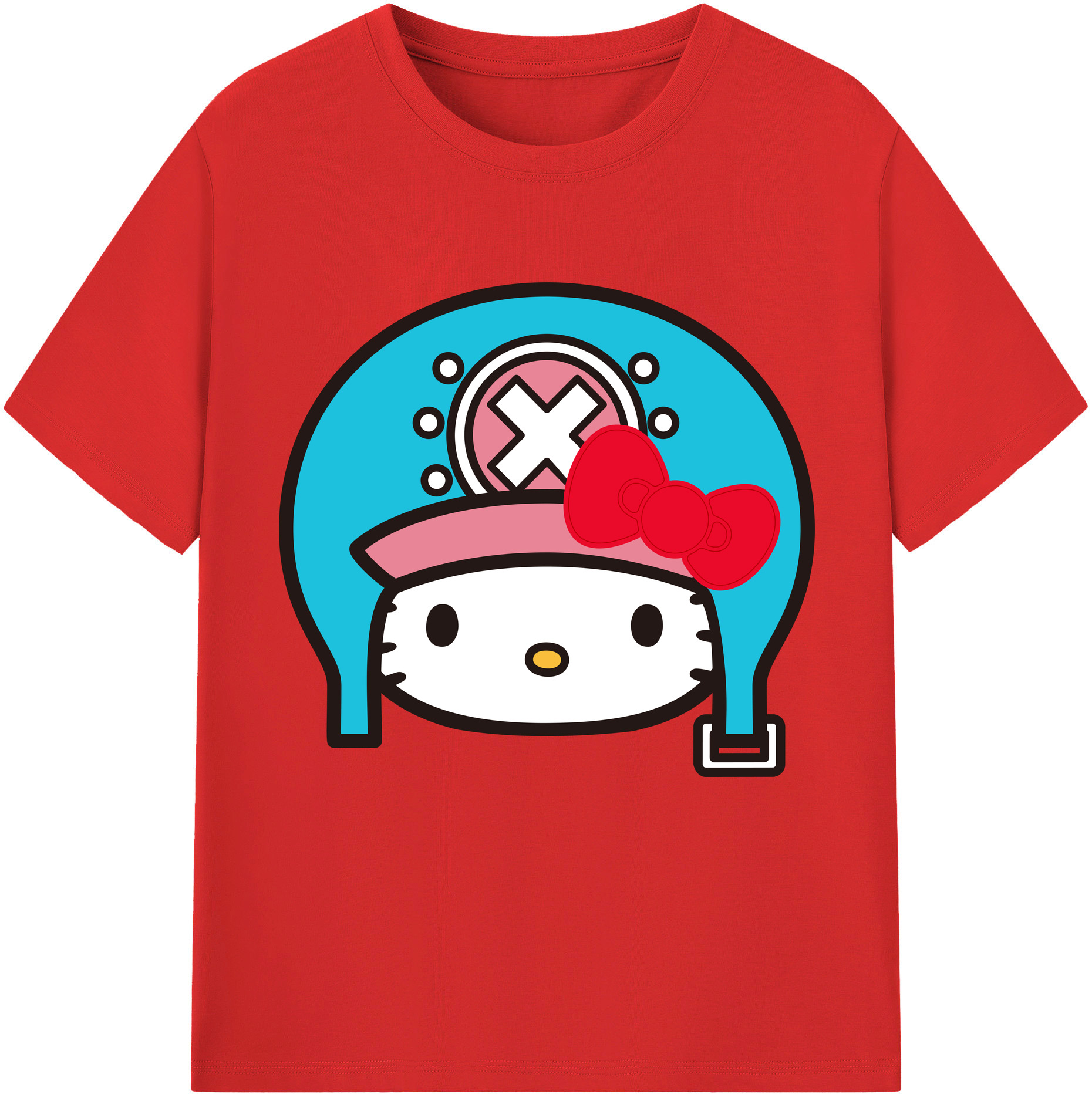 （画像用） Hello Kitty ハローキティ 綿100％半袖Tシャツ（フロントプリント）