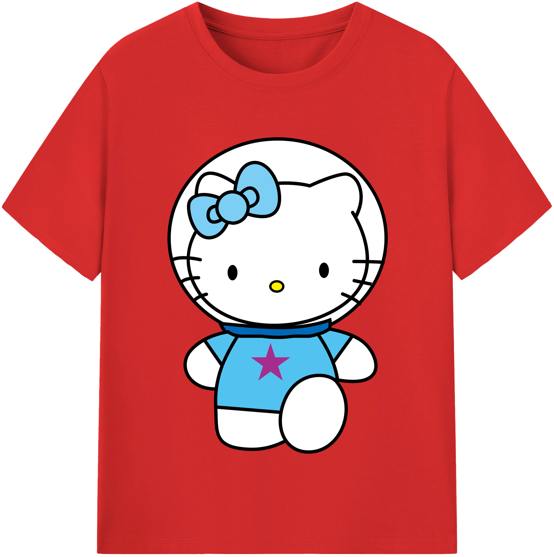 （画像用） Hello Kitty ハローキティ 綿100％半袖Tシャツ（フロントプリント）