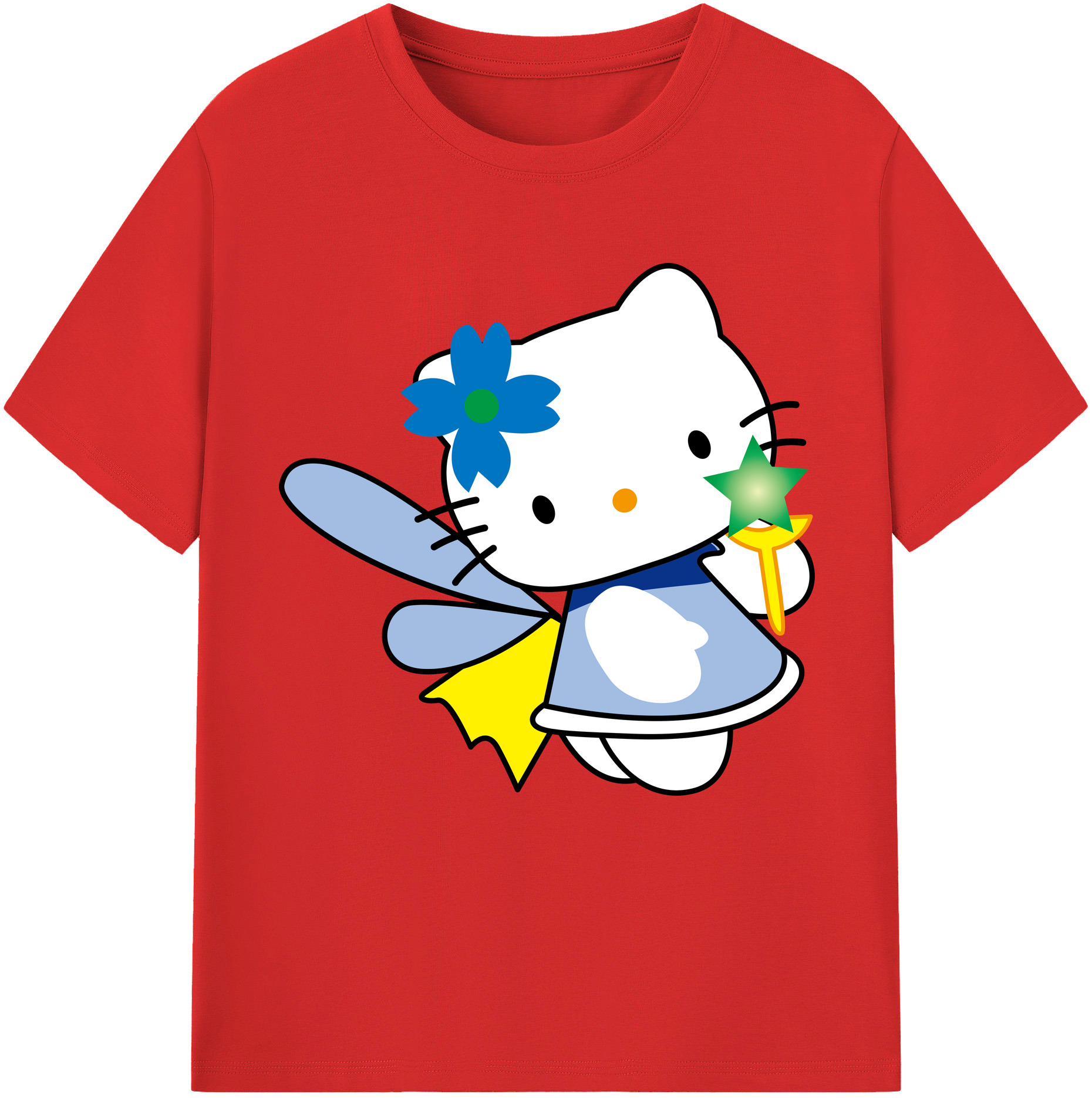 （画像用） Hello Kitty ハローキティ 綿100％半袖Tシャツ（フロントプリント）