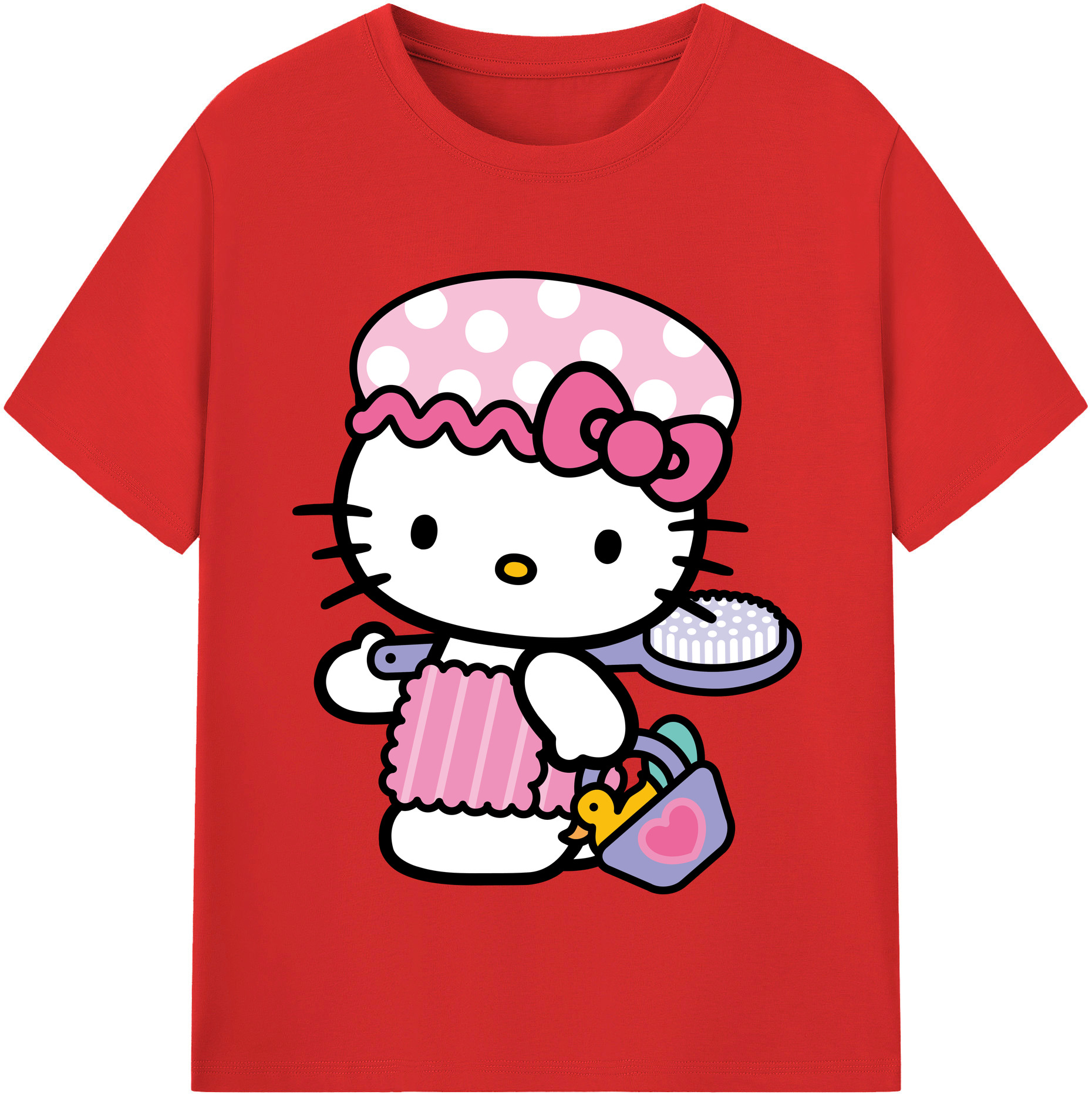 （画像用） Hello Kitty ハローキティ 綿100％半袖Tシャツ（フロントプリント）