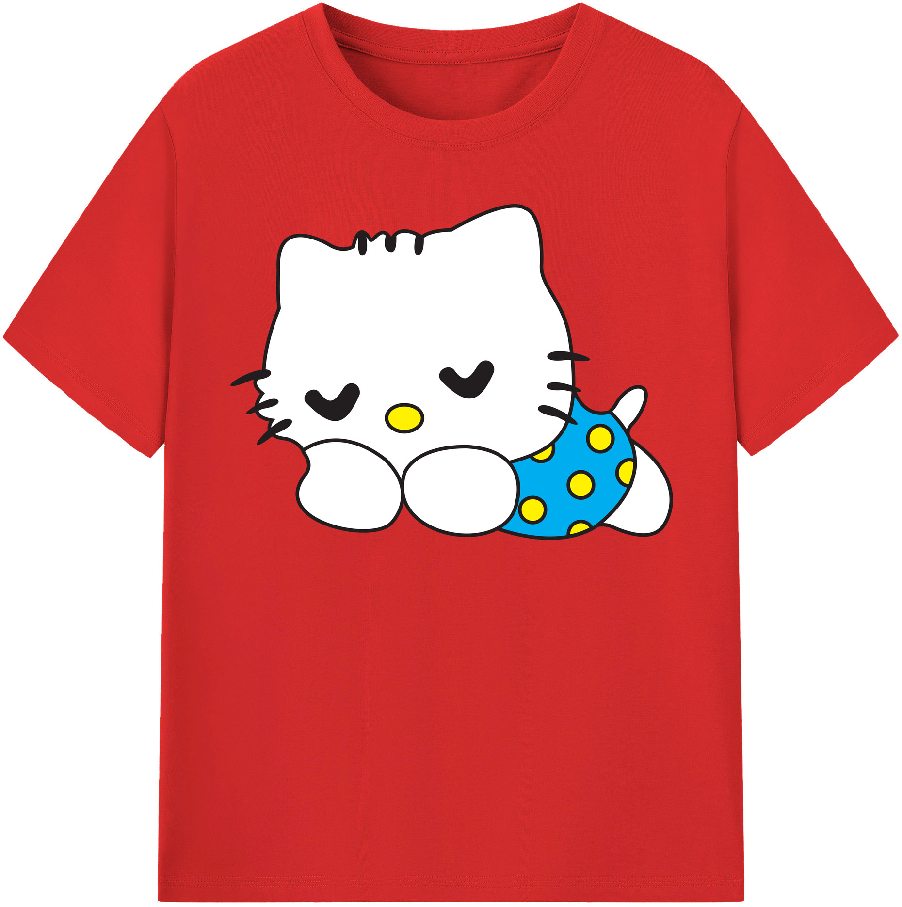 （画像用） Hello Kitty ハローキティ 綿100％半袖Tシャツ（フロントプリント）