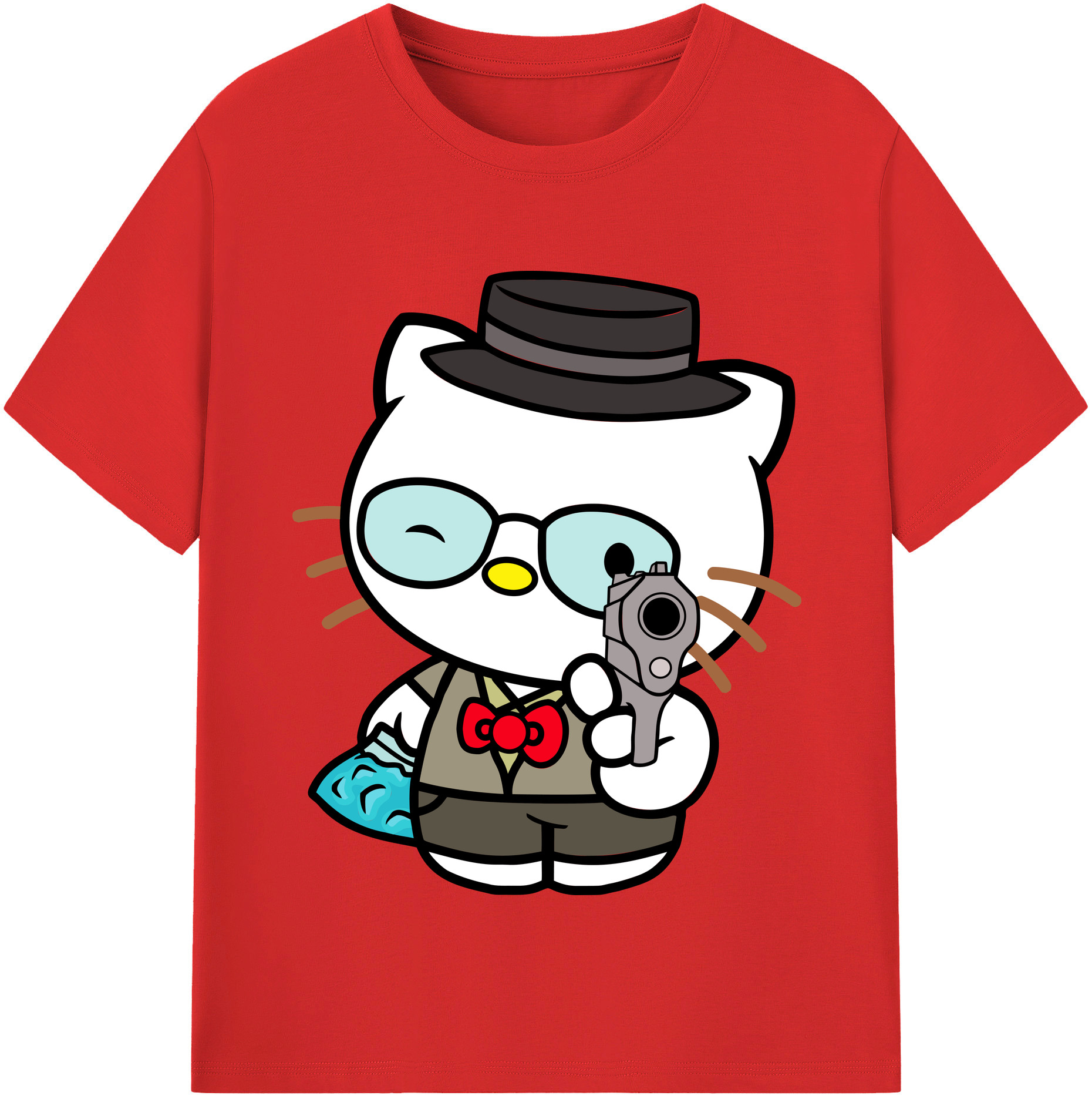 （画像用） Hello Kitty ハローキティ 綿100％半袖Tシャツ（フロントプリント）