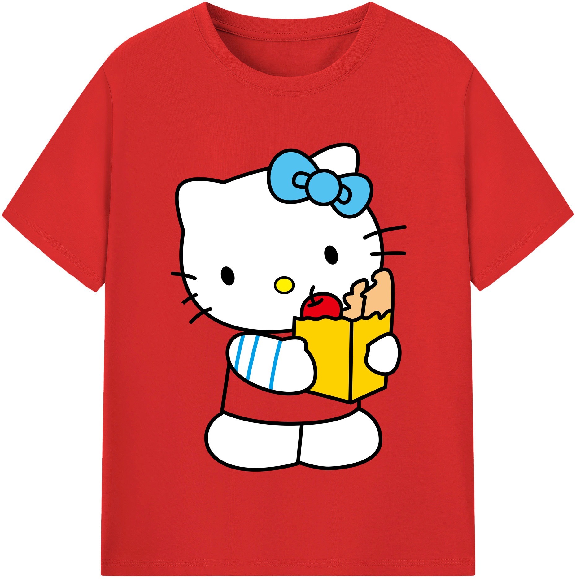 （画像用） Hello Kitty ハローキティ 綿100％半袖Tシャツ（フロントプリント）
