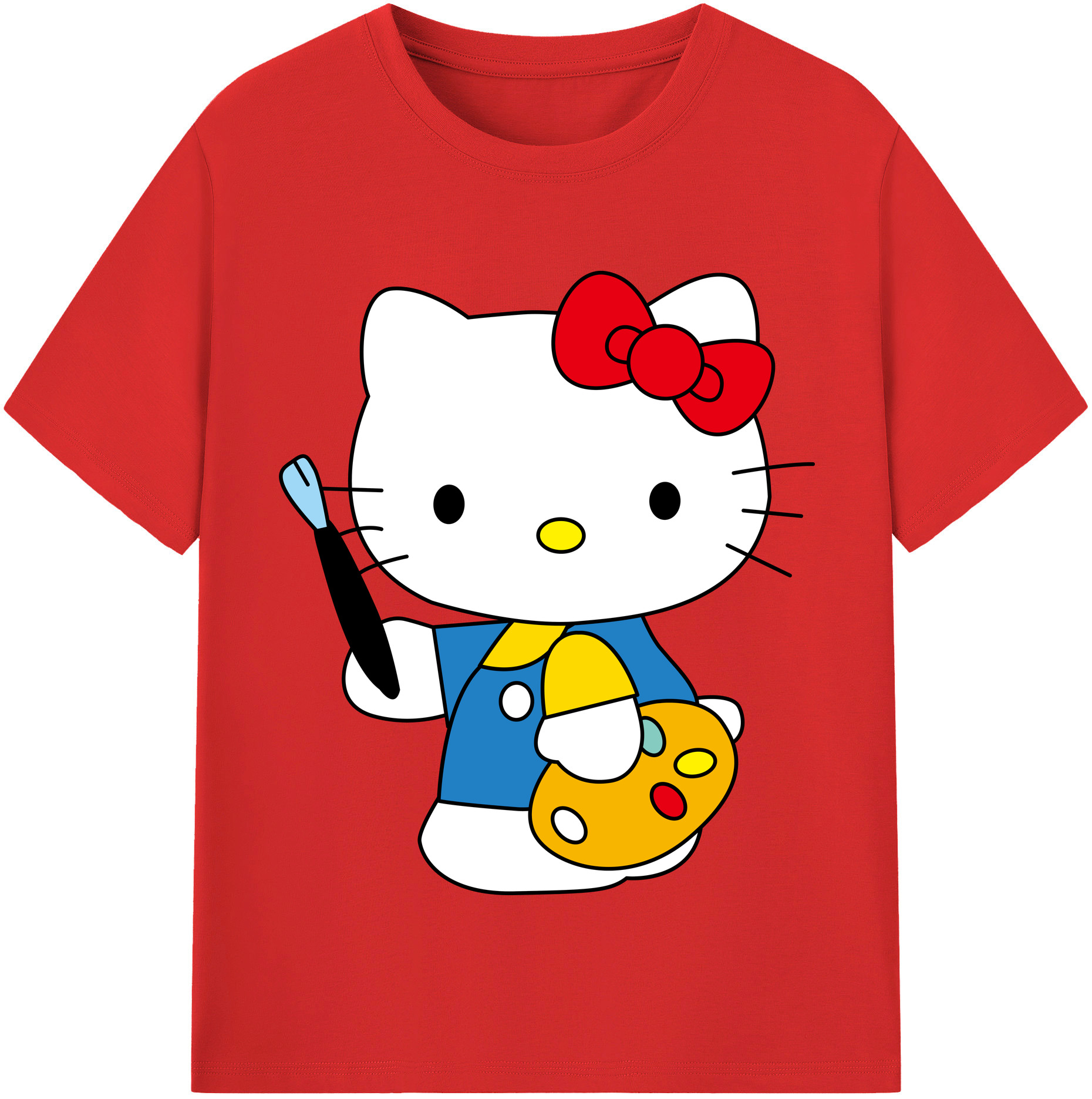 （画像用） Hello Kitty ハローキティ 綿100％半袖Tシャツ（フロントプリント）