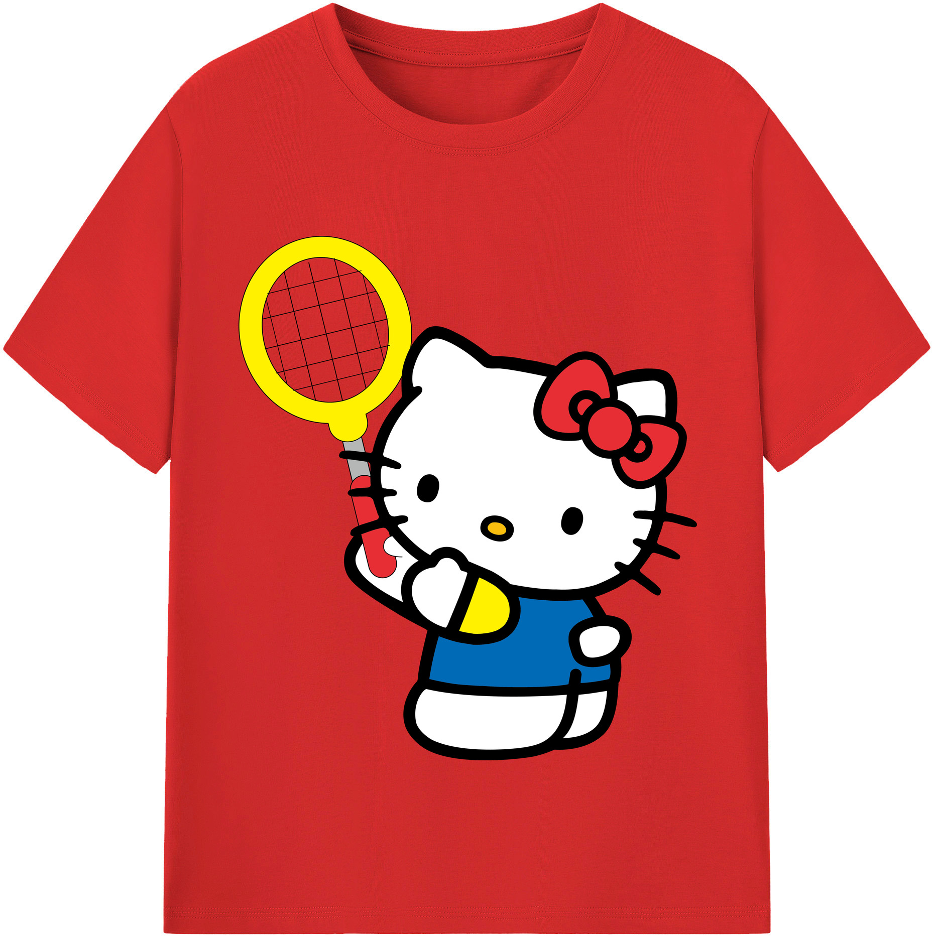 （画像用） Hello Kitty ハローキティ 綿100％半袖Tシャツ（フロントプリント）