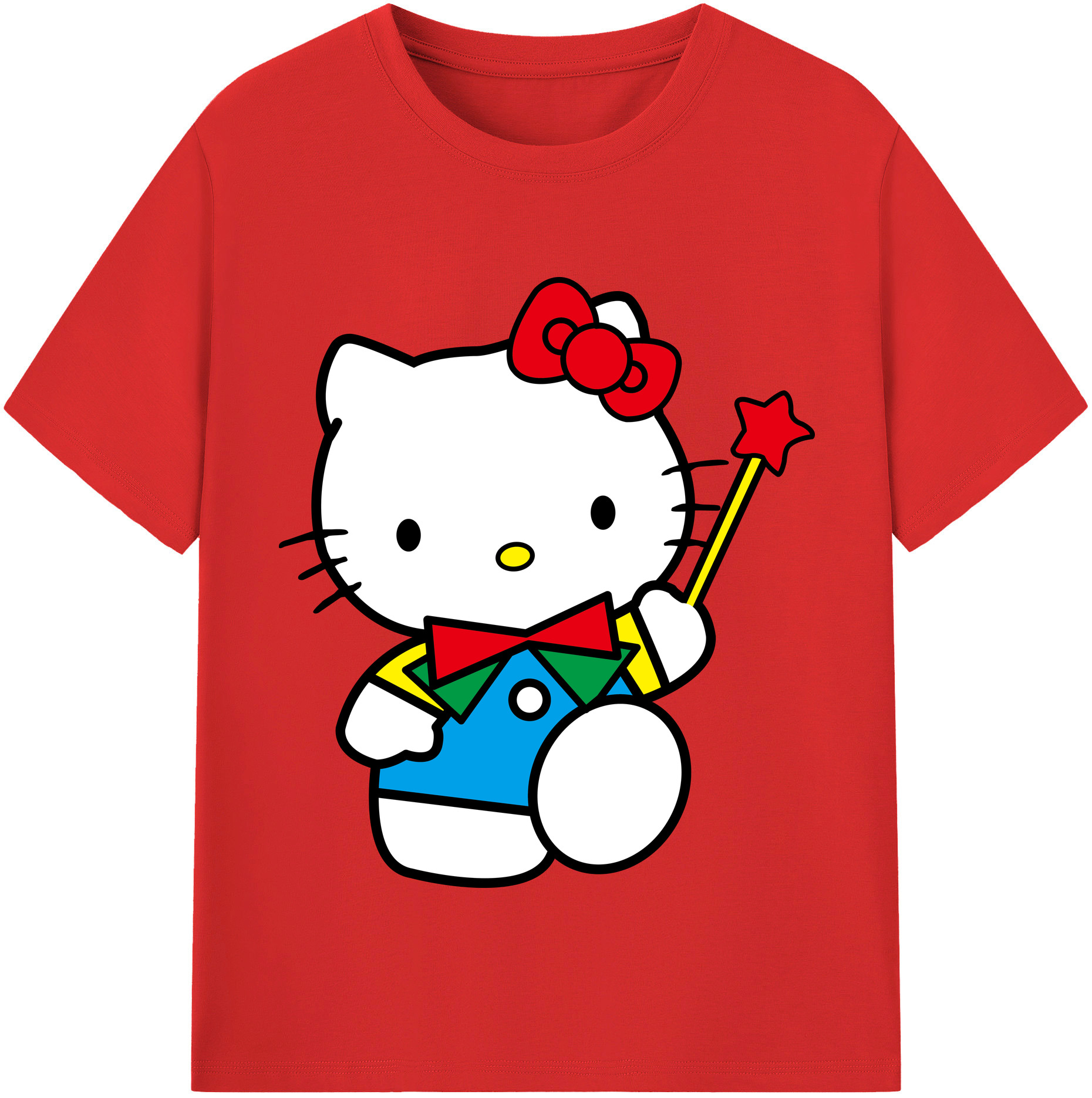 （画像用） Hello Kitty ハローキティ 綿100％半袖Tシャツ（フロントプリント）
