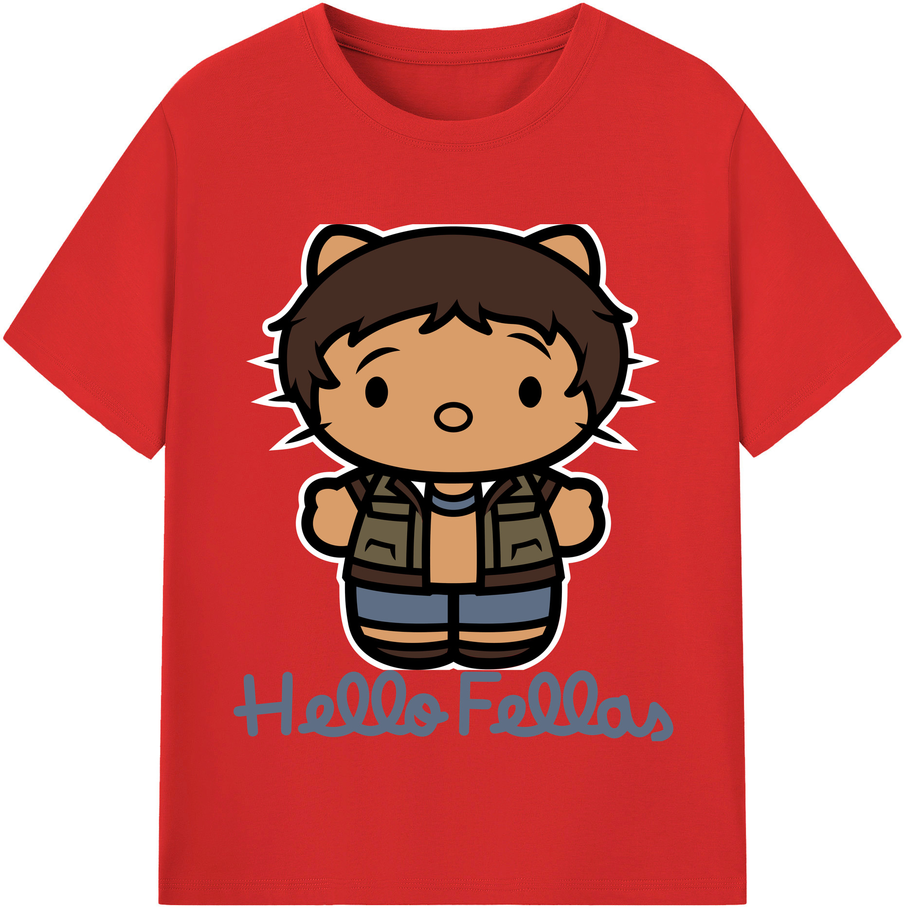 （画像用） Hello Kitty ハローキティ 綿100％半袖Tシャツ（フロントプリント）