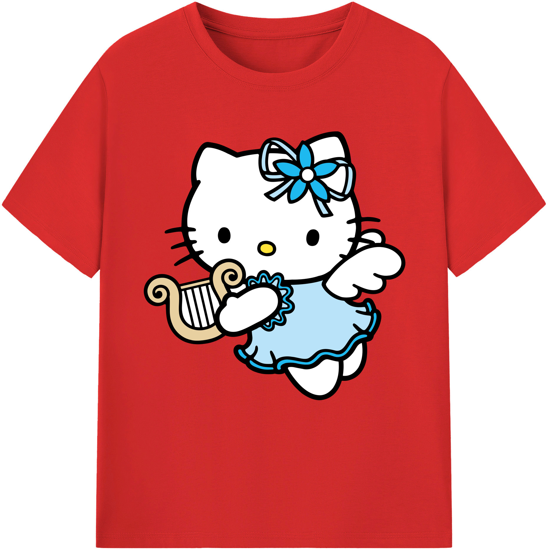 （画像用） Hello Kitty ハローキティ 綿100％半袖Tシャツ（フロントプリント）