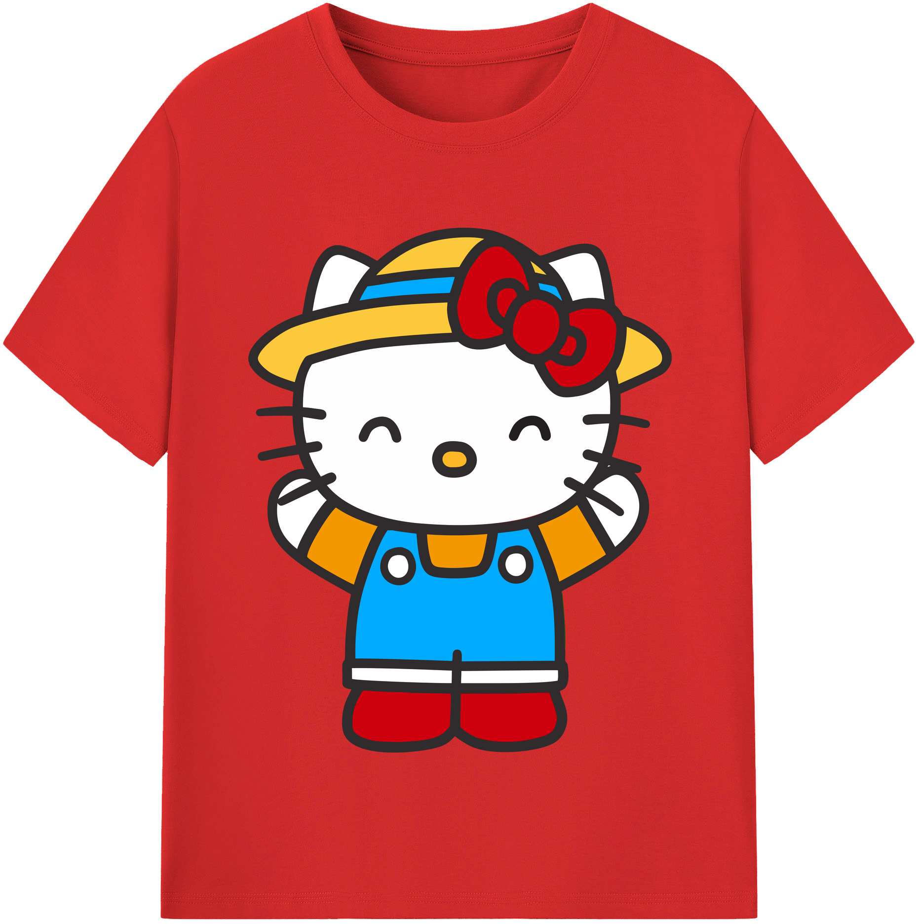 （画像用） Hello Kitty ハローキティ 綿100％半袖Tシャツ（フロントプリント）