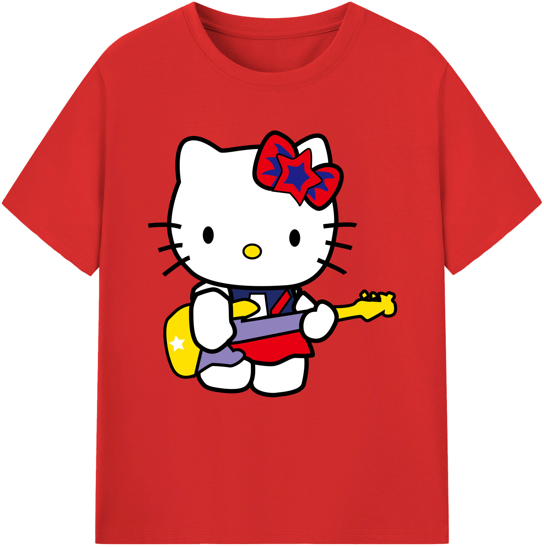 （画像用） Hello Kitty ハローキティ 綿100％半袖Tシャツ（フロントプリント）