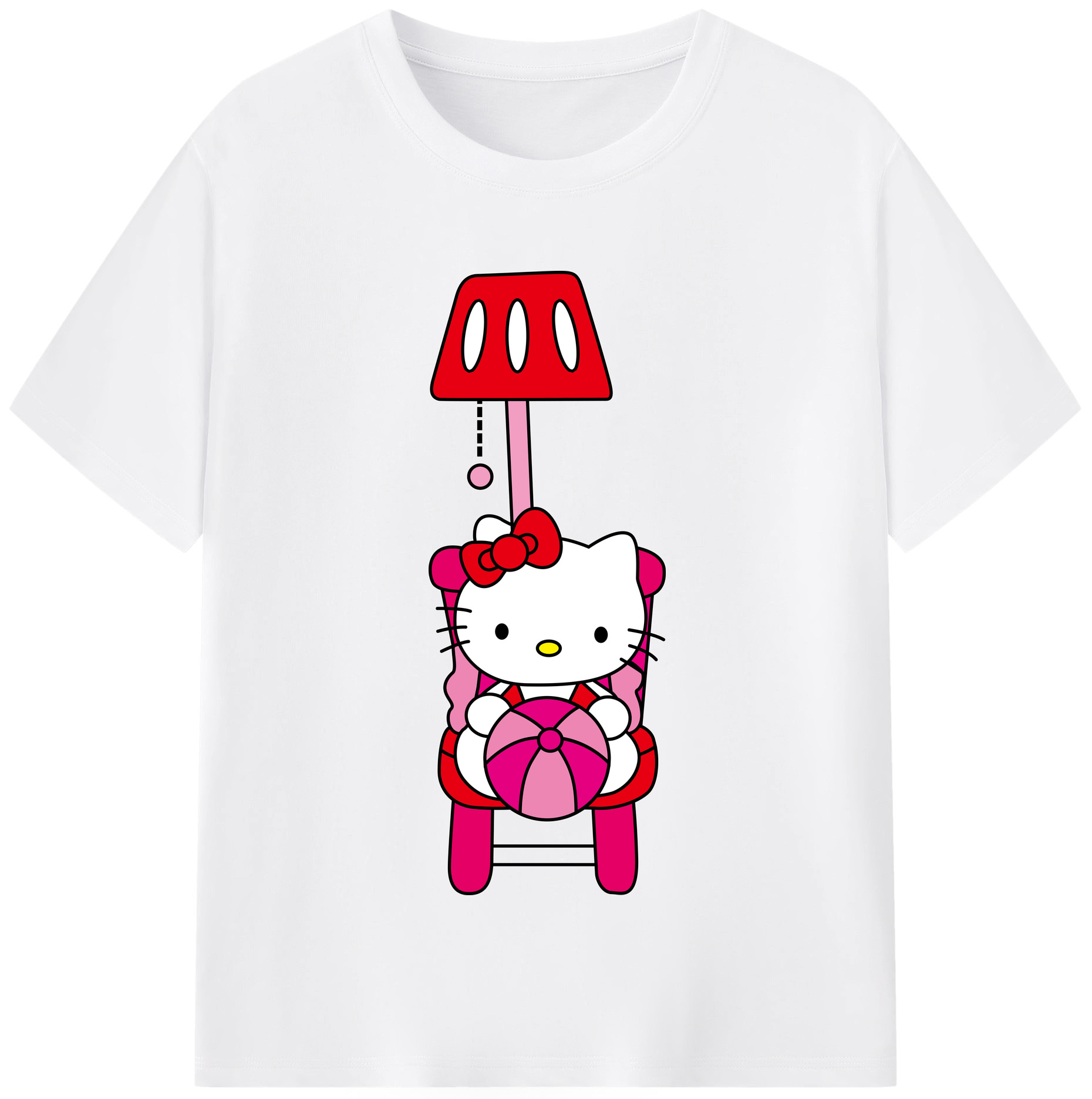 （画像用） Hello Kitty ハローキティ 綿100％半袖Tシャツ（フロントプリント）