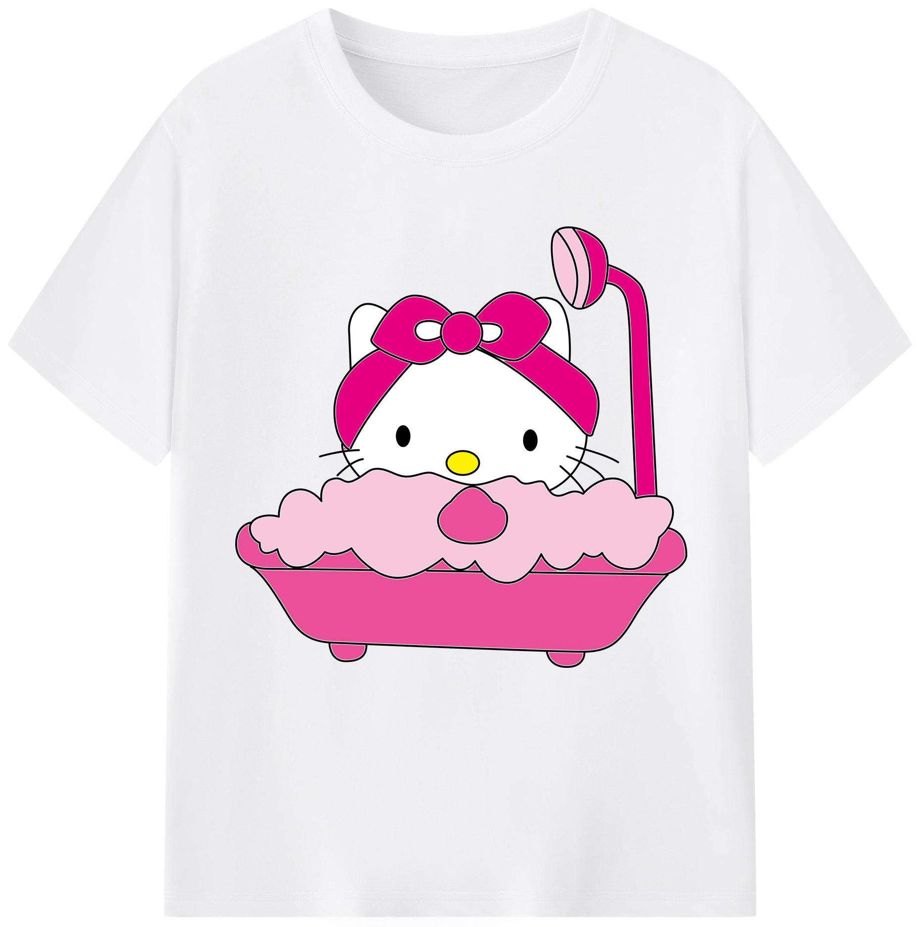 （画像用） Hello Kitty ハローキティ 綿100％半袖Tシャツ（フロントプリント）