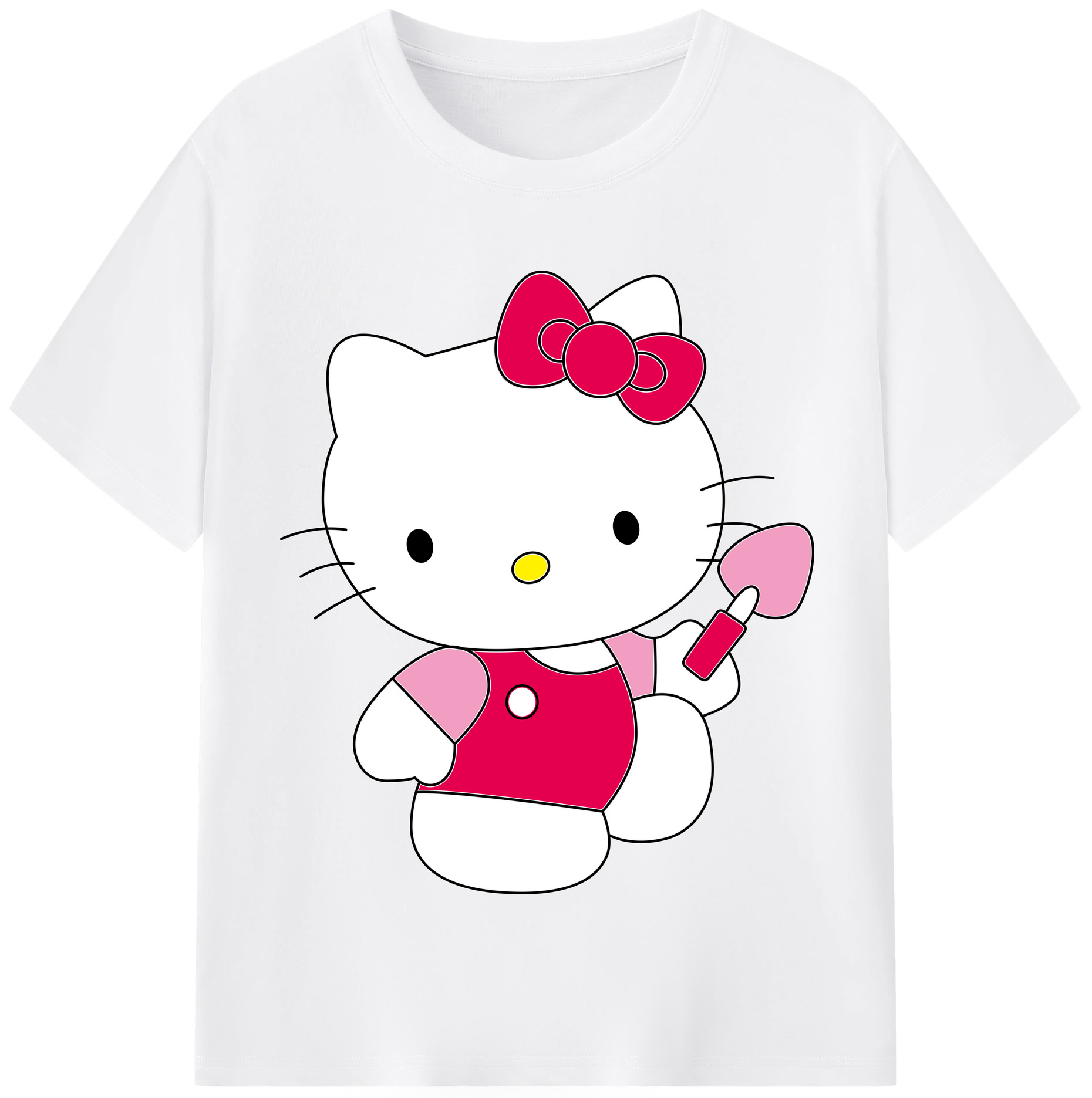 （画像用） Hello Kitty ハローキティ 綿100％半袖Tシャツ（フロントプリント）