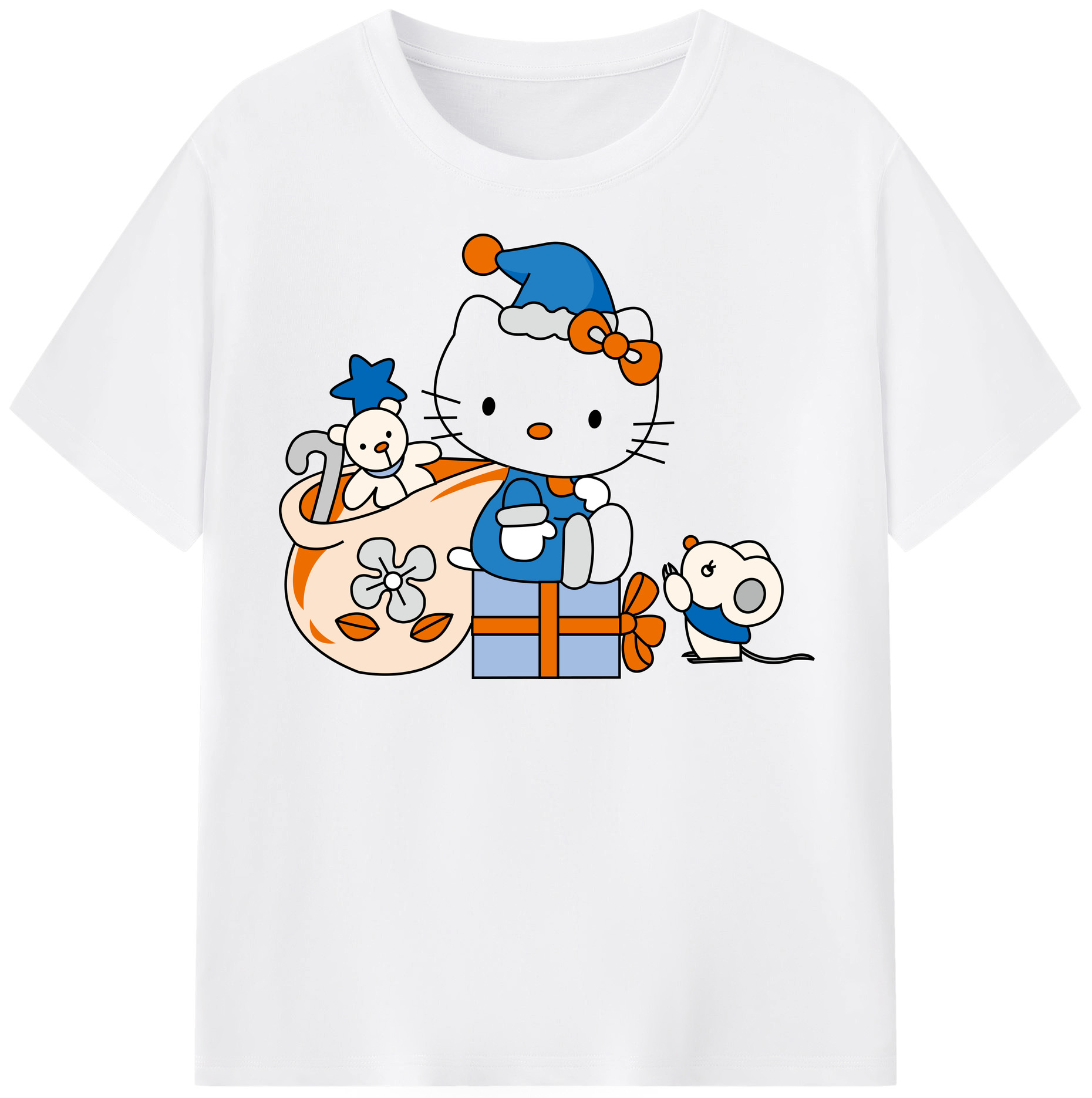 （画像用） Hello Kitty ハローキティ 綿100％半袖Tシャツ（フロントプリント）