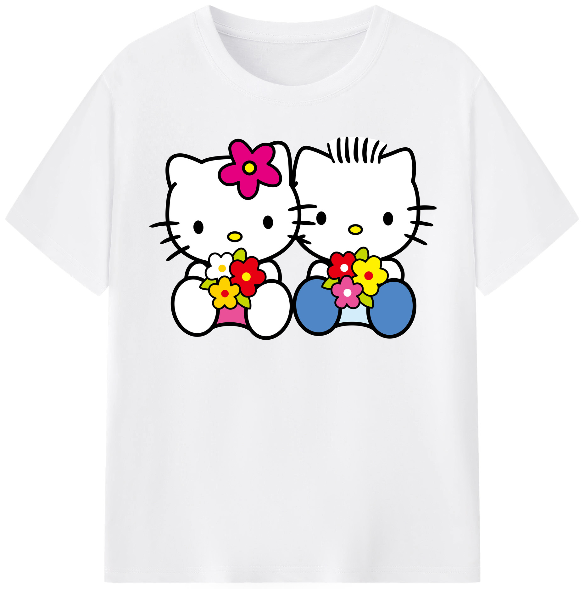 （画像用） Hello Kitty ハローキティ 綿100％半袖Tシャツ（フロントプリント）