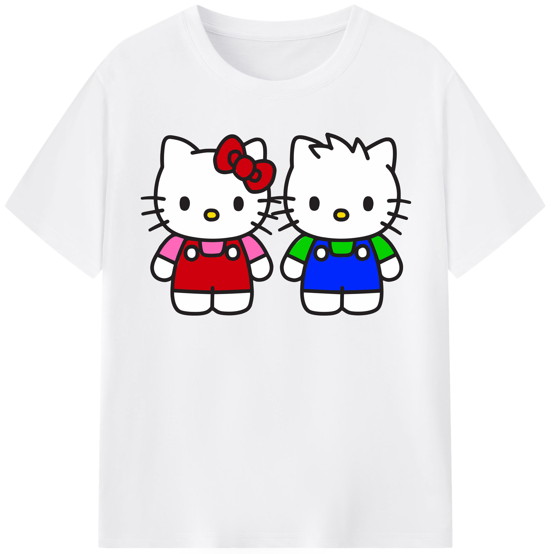 （画像用） Hello Kitty ハローキティ 綿100％半袖Tシャツ（フロントプリント）