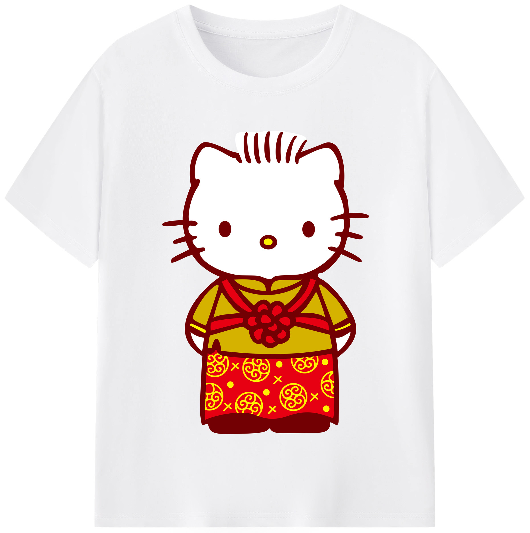 （画像用） Hello Kitty ハローキティ 綿100％半袖Tシャツ（フロントプリント）