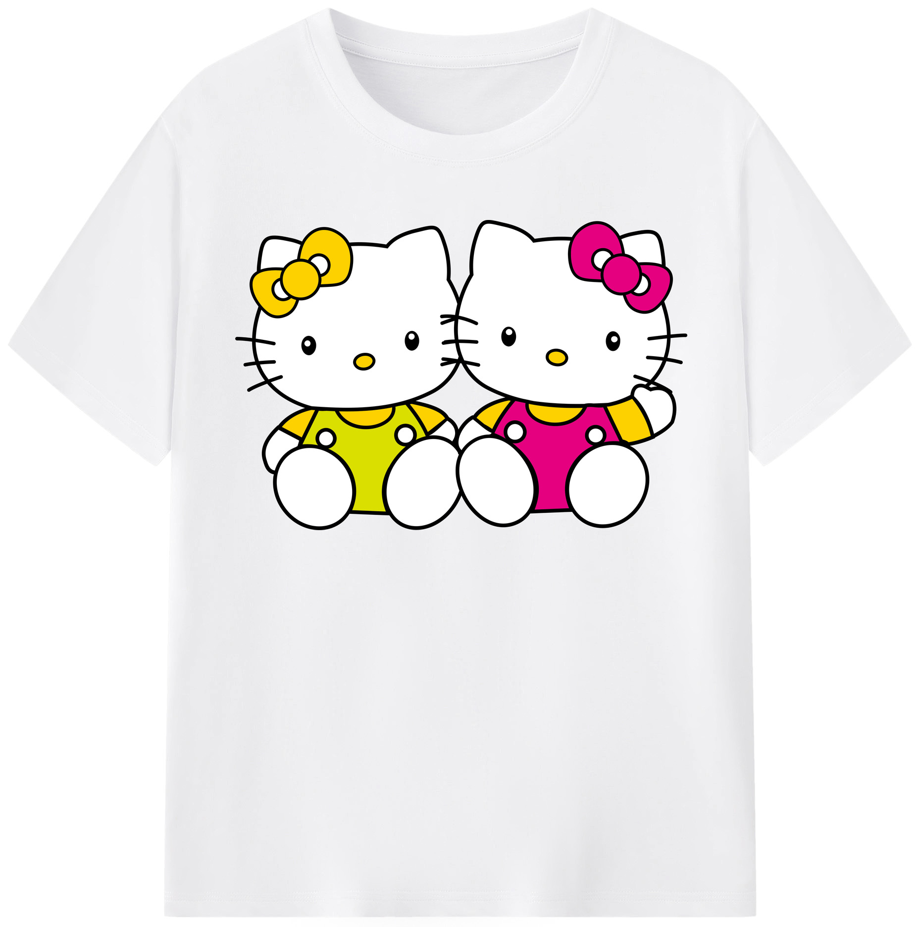 （画像用） Hello Kitty ハローキティ 綿100％半袖Tシャツ（フロントプリント）