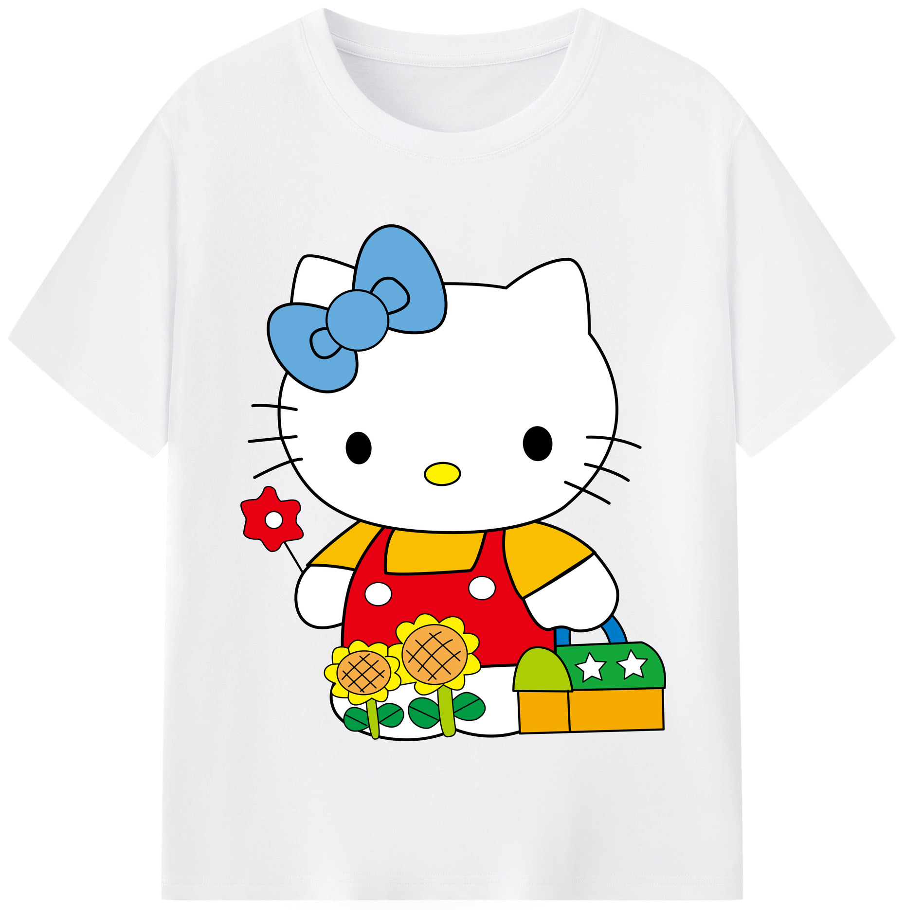 （画像用） Hello Kitty ハローキティ 綿100％半袖Tシャツ（フロントプリント）