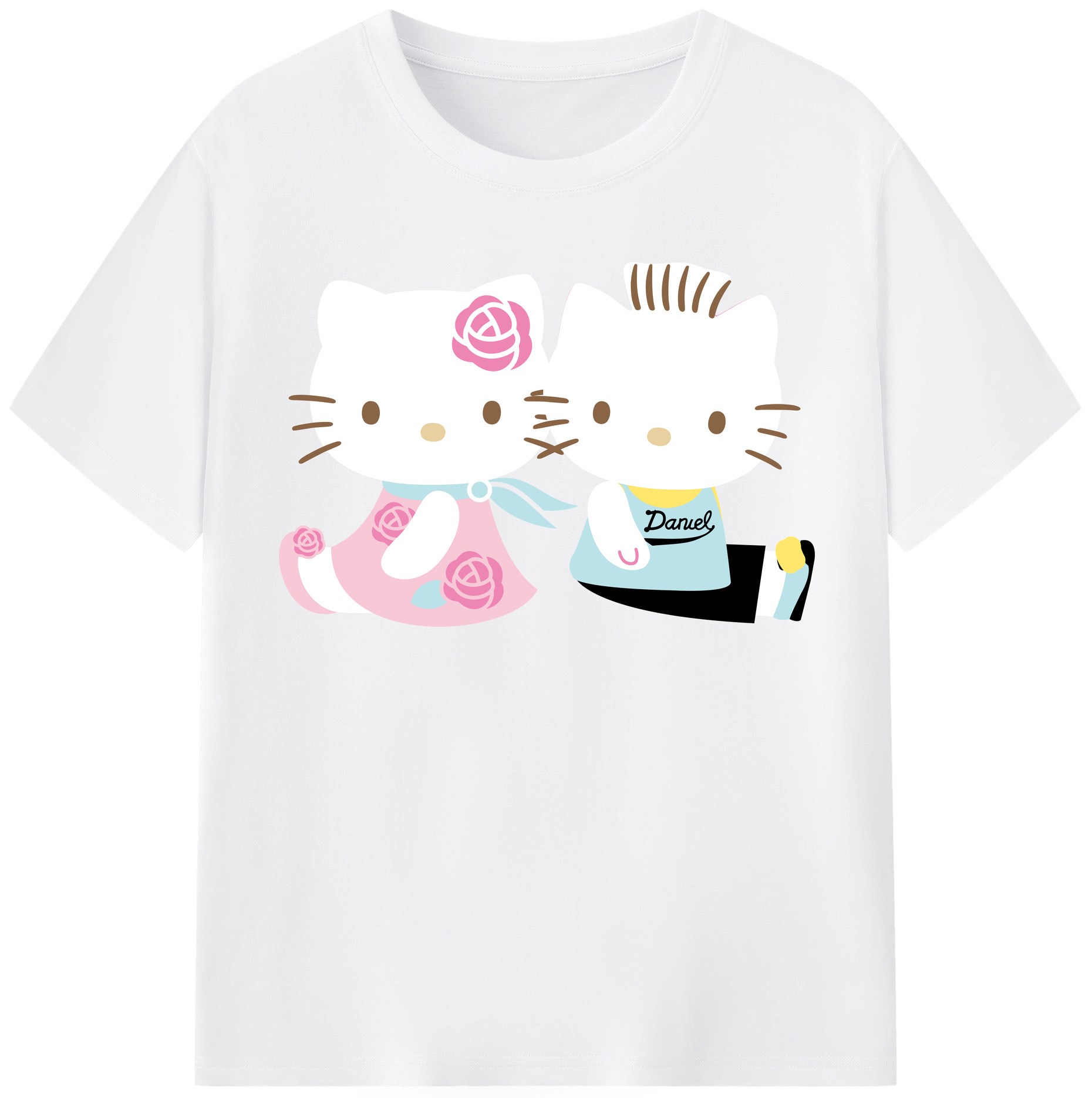 （画像用） Hello Kitty ハローキティ 綿100％半袖Tシャツ（フロントプリント）