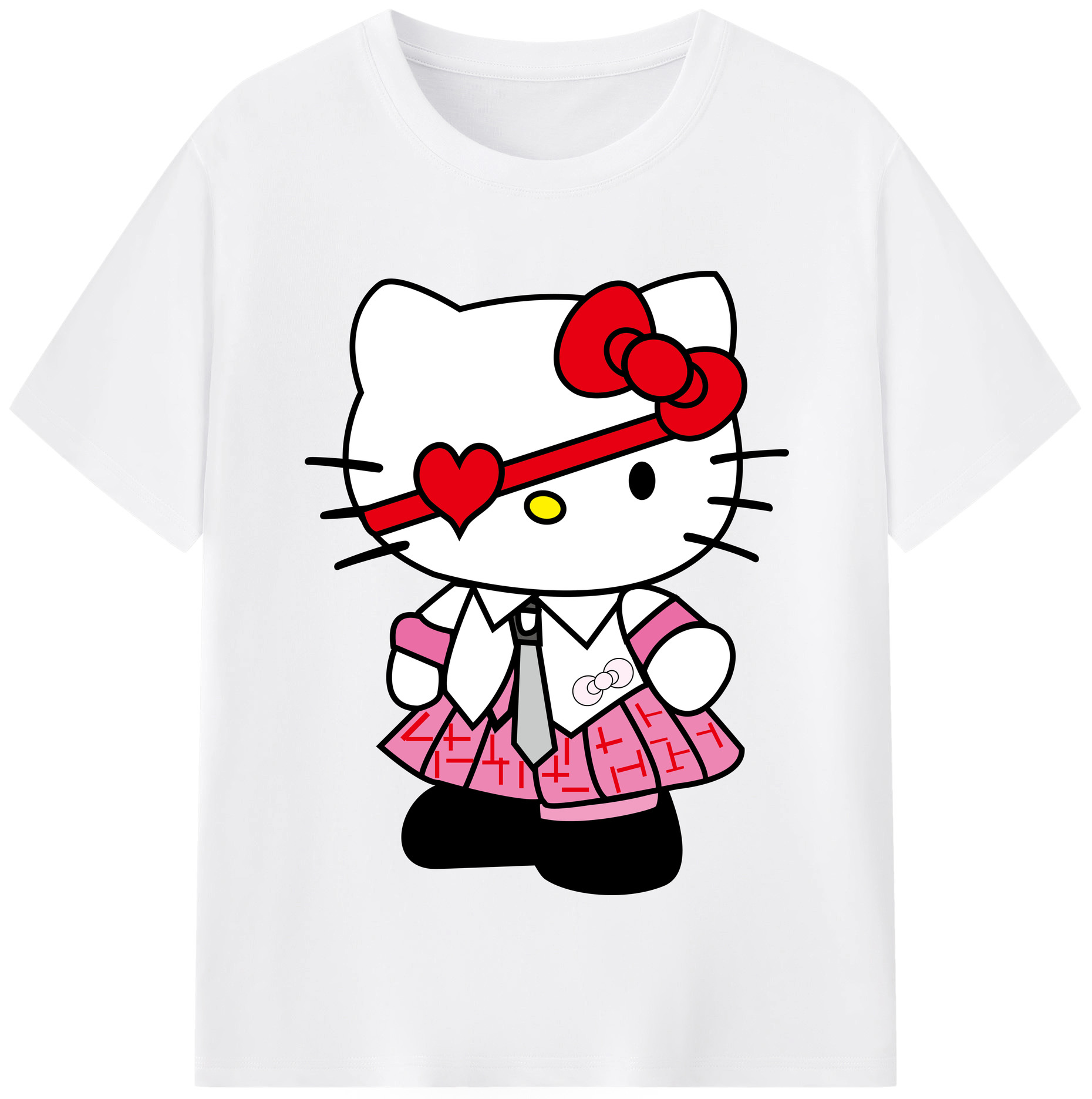 （画像用） Hello Kitty ハローキティ 綿100％半袖Tシャツ（フロントプリント）