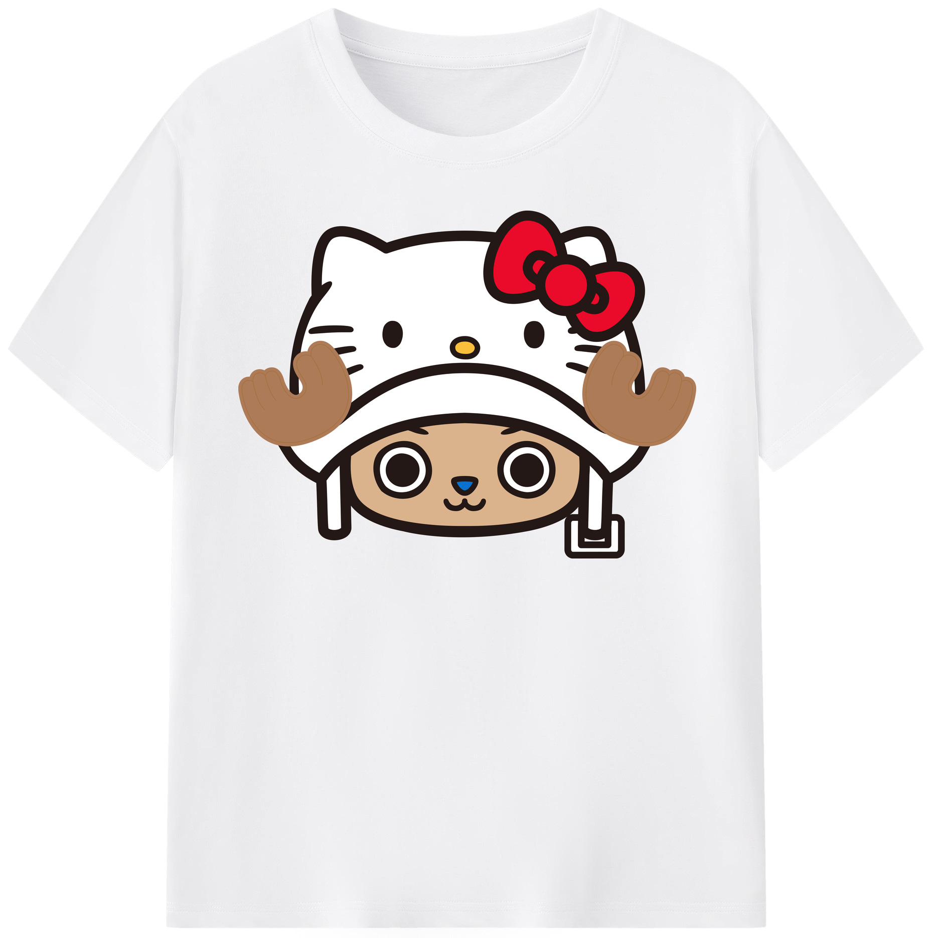 （画像用） Hello Kitty ハローキティ 綿100％半袖Tシャツ（フロントプリント）