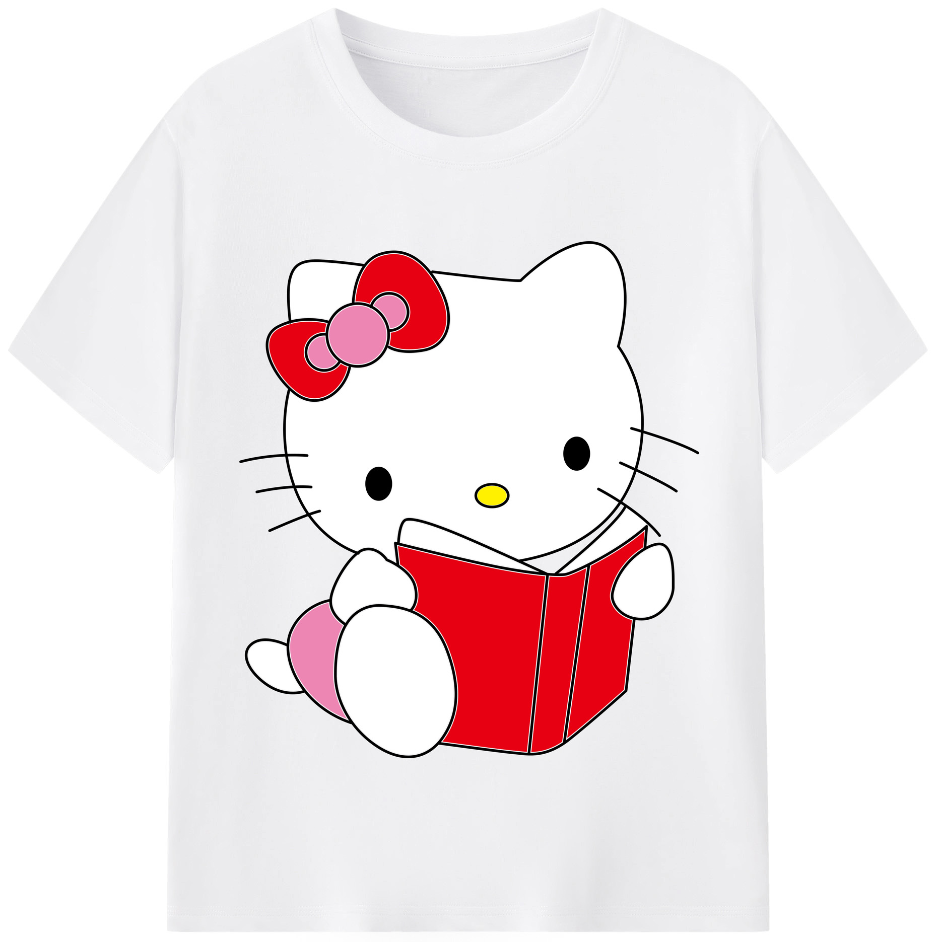 （画像用） Hello Kitty ハローキティ 綿100％半袖Tシャツ（フロントプリント）