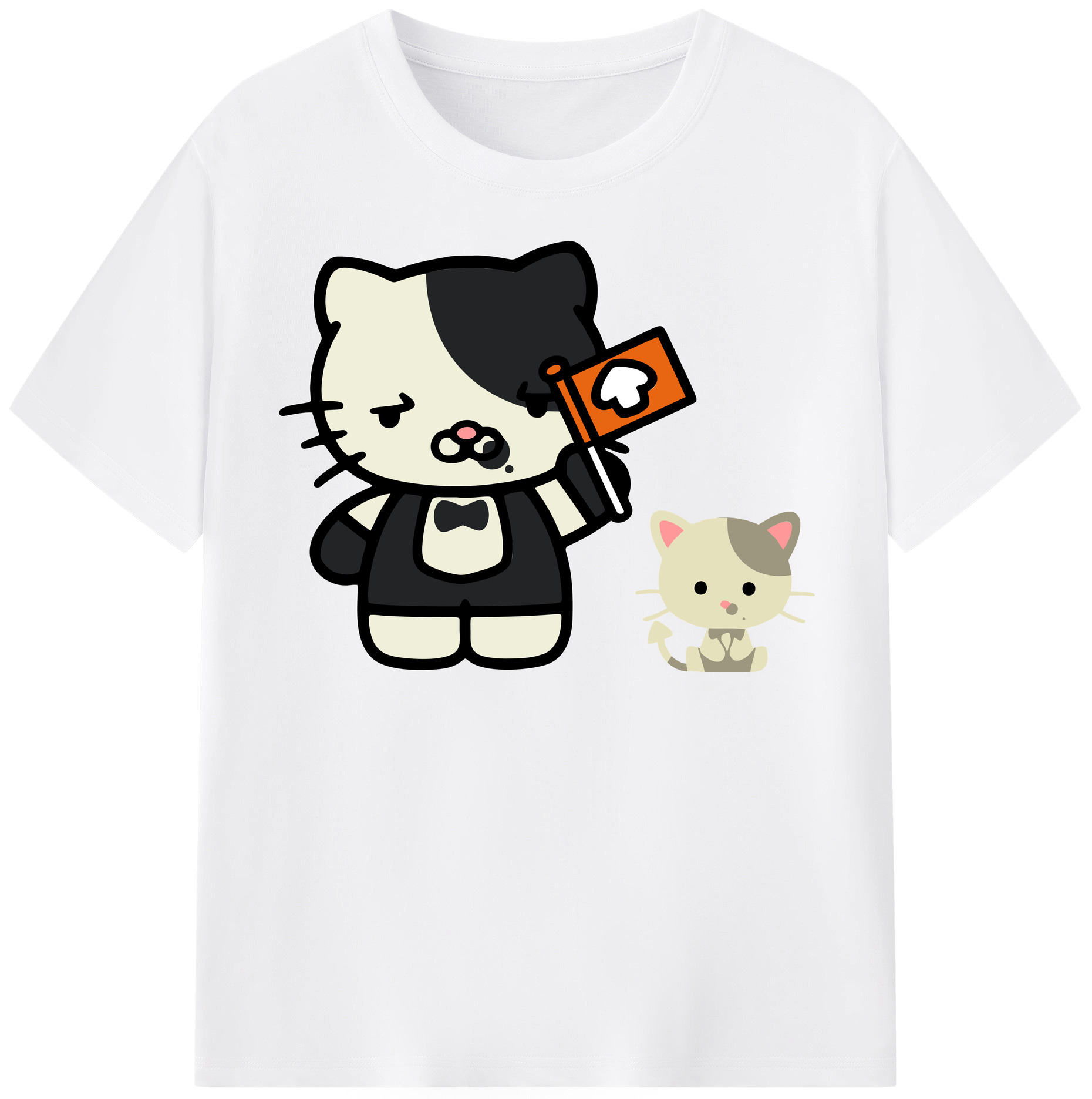 （画像用） Hello Kitty ハローキティ 綿100％半袖Tシャツ（フロントプリント）