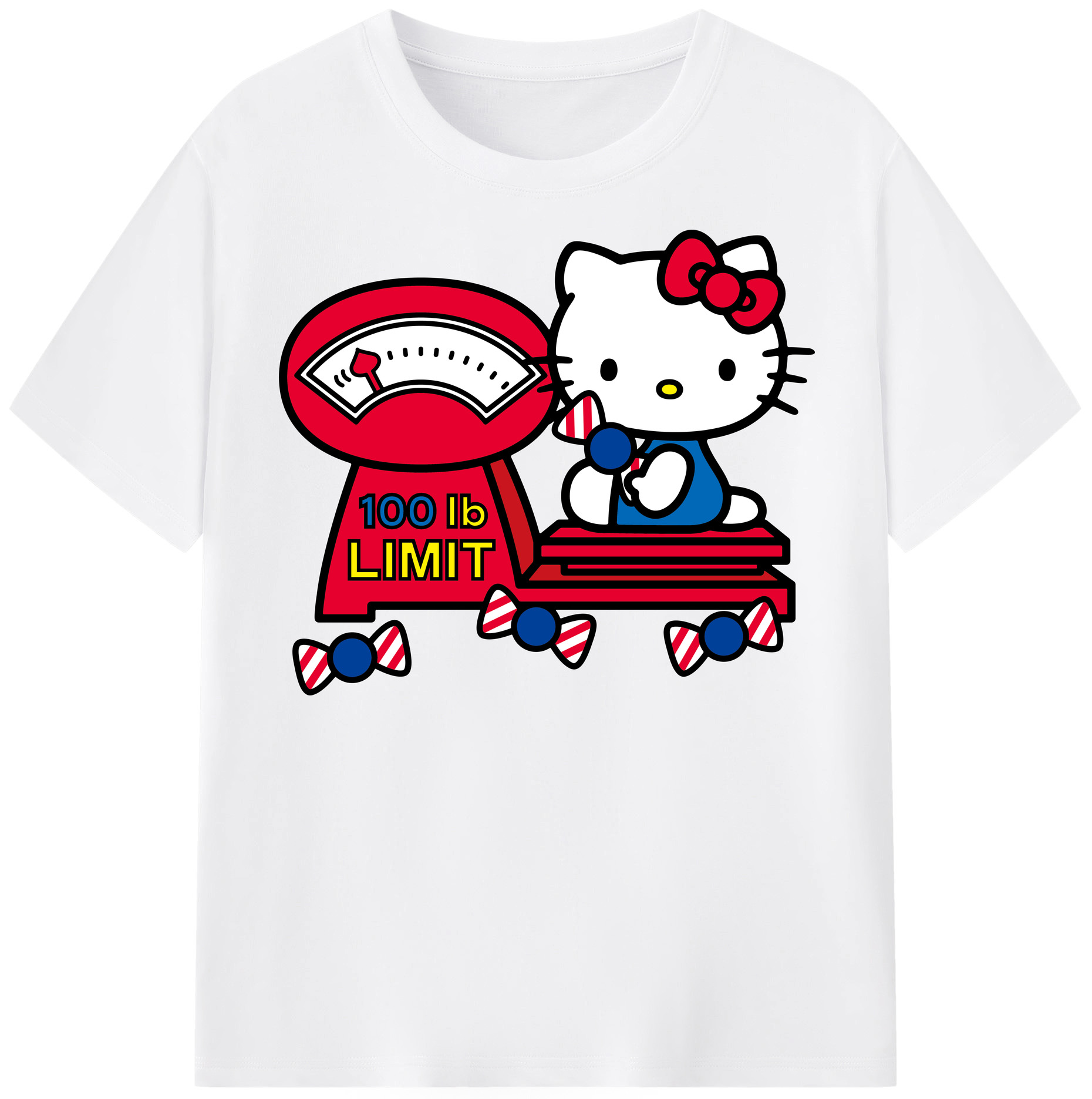 （画像用） Hello Kitty ハローキティ 綿100％半袖Tシャツ（フロントプリント）