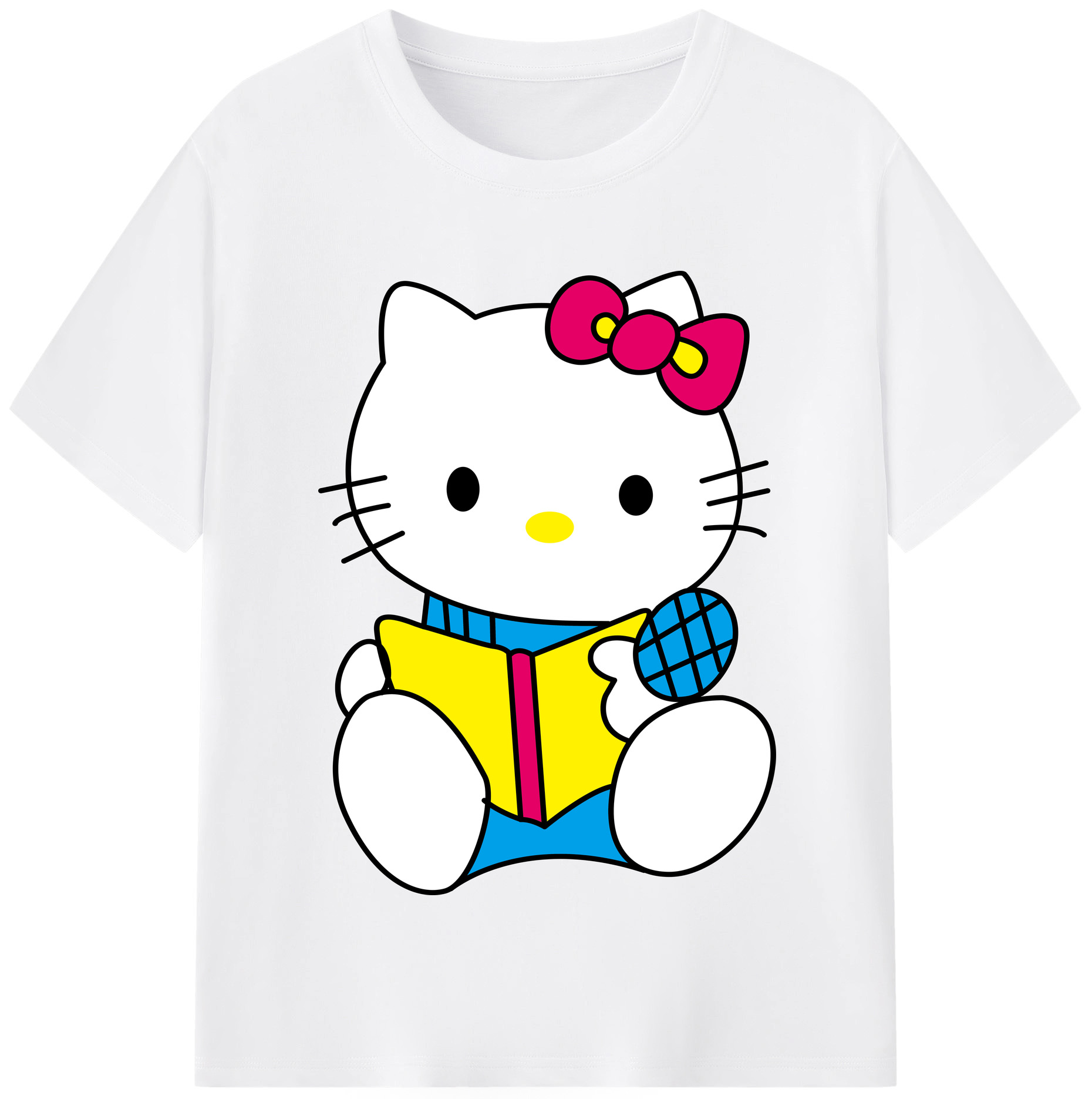（画像用） Hello Kitty ハローキティ 綿100％半袖Tシャツ（フロントプリント）
